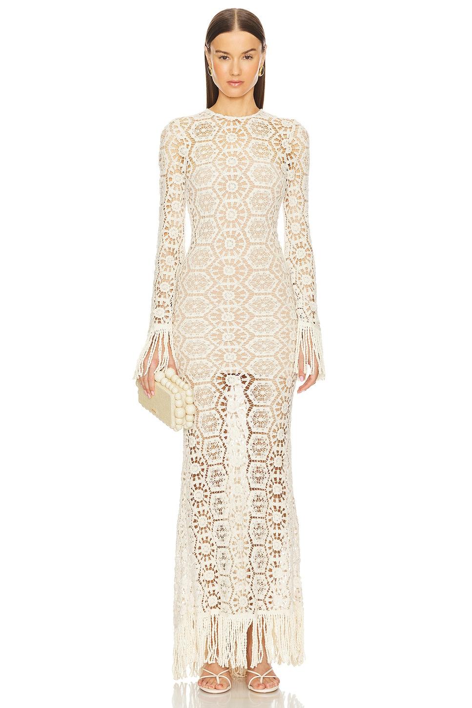 maia fringe gown