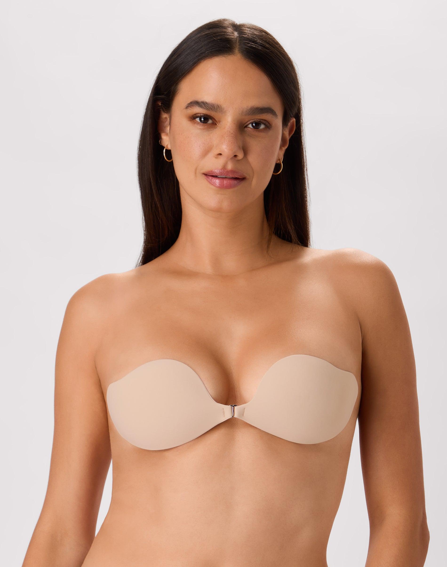 maidenform adhesive clip bra almond c women's