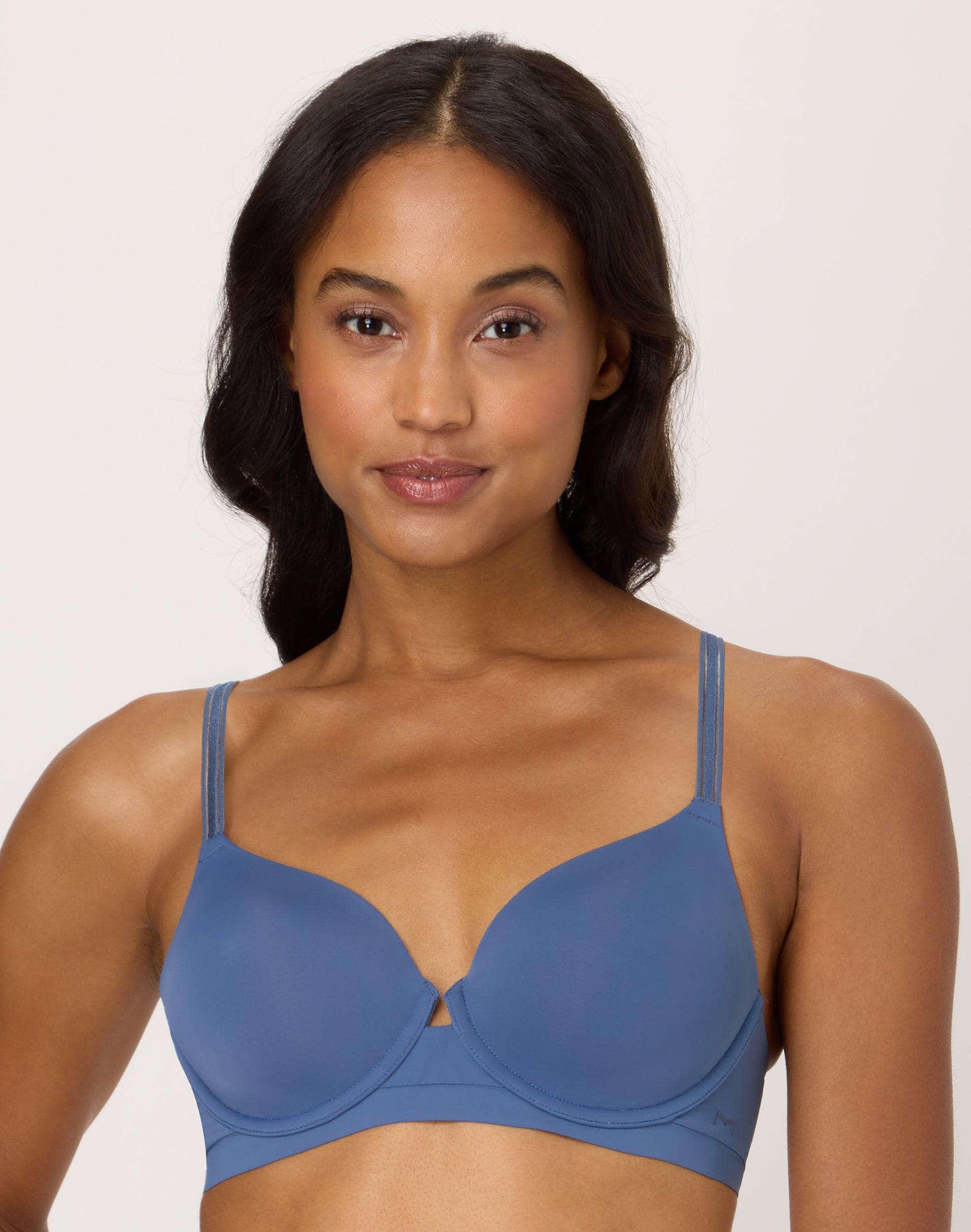 maidenform barely there full coverage underwire bra dungaree blue 34b women's