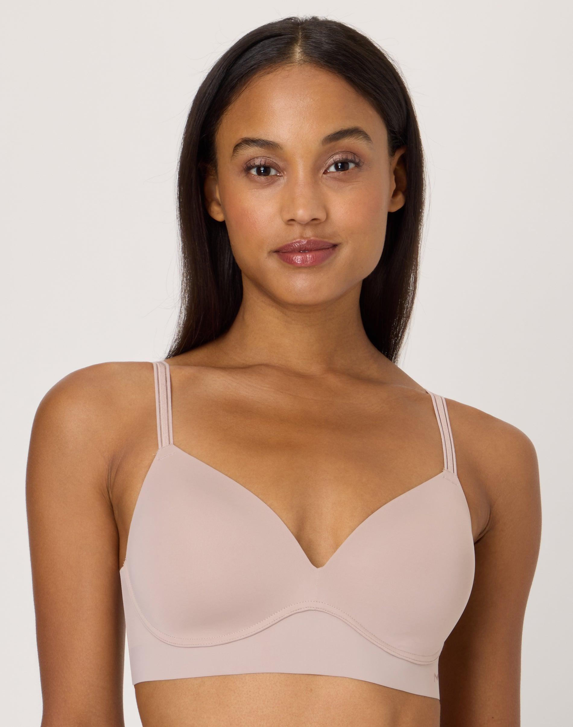 maidenform barely there full coverage wireless bra evening blush s women's