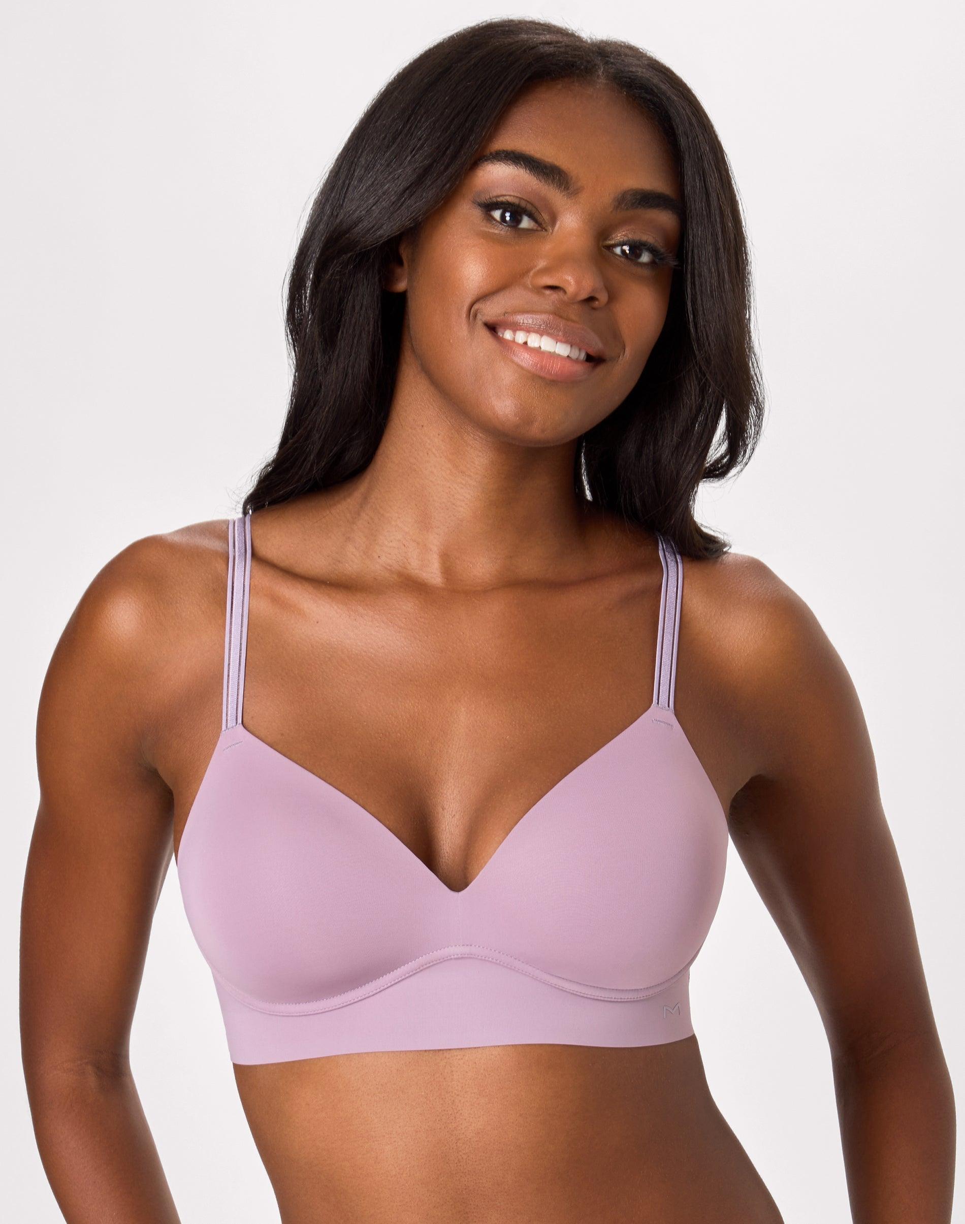 maidenform barely there full coverage wireless bra perfectly purple s women's