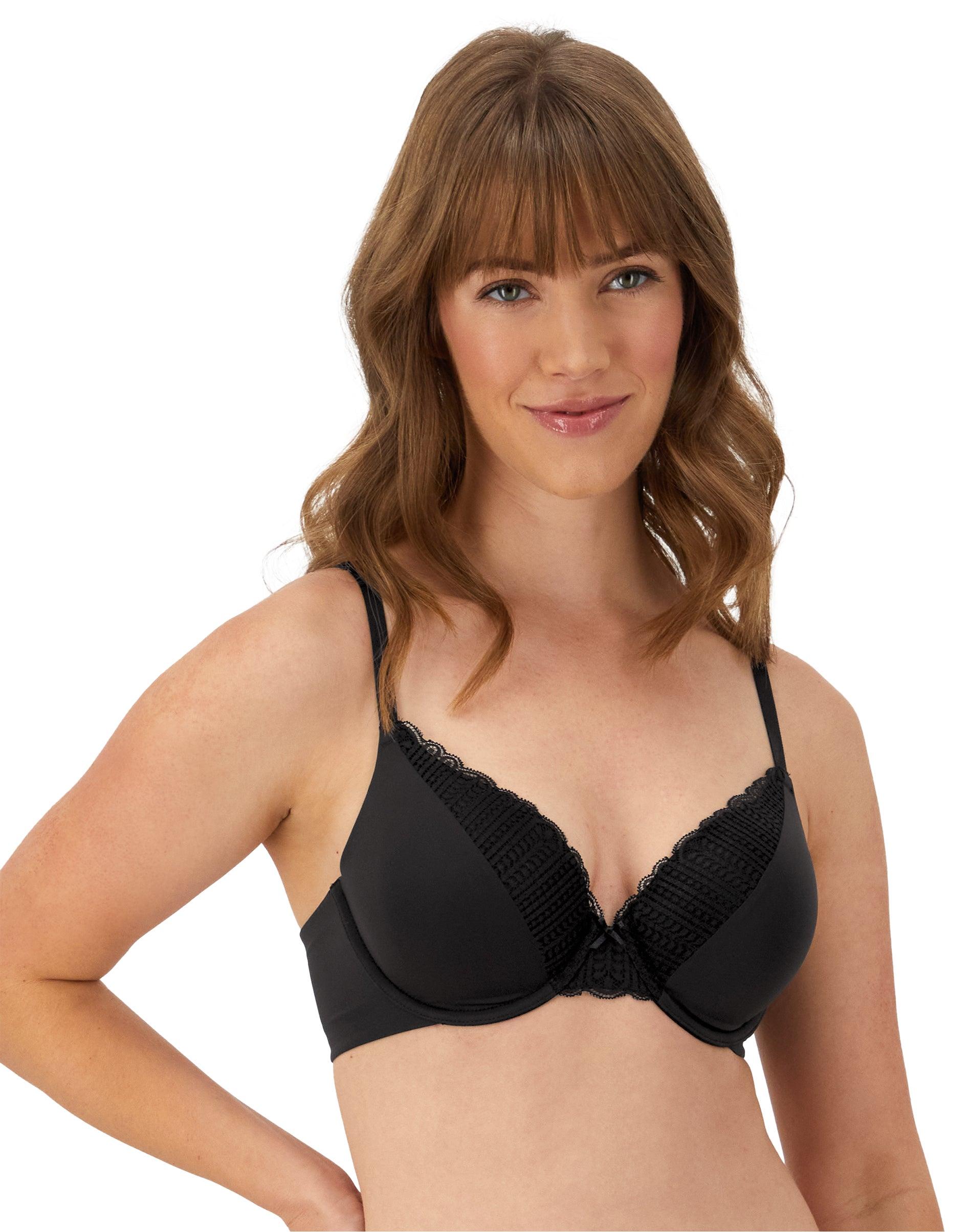 maidenform comfort devotion convertible underwire bra, full coverage black 34b women's