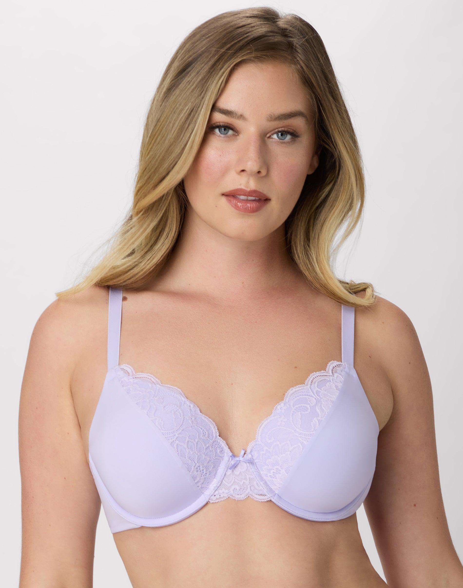 maidenform comfort devotion convertible underwire bra, full coverage vega violet 34b women's