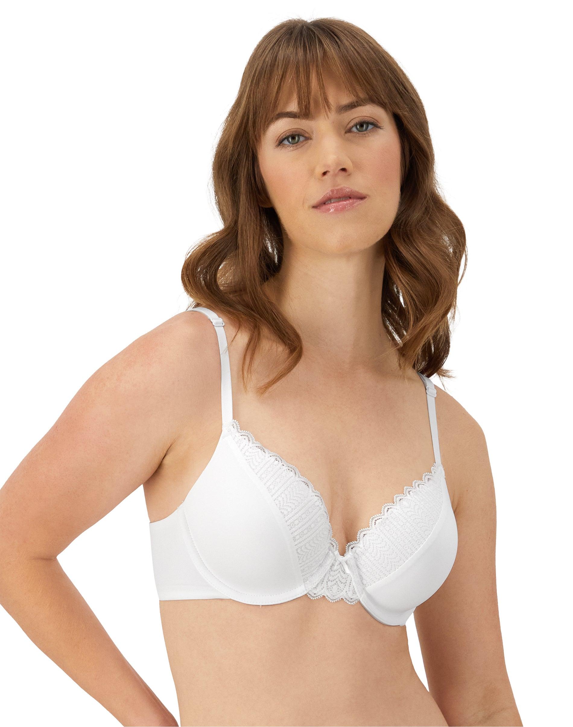 maidenform comfort devotion convertible underwire bra, full coverage white 34b women's