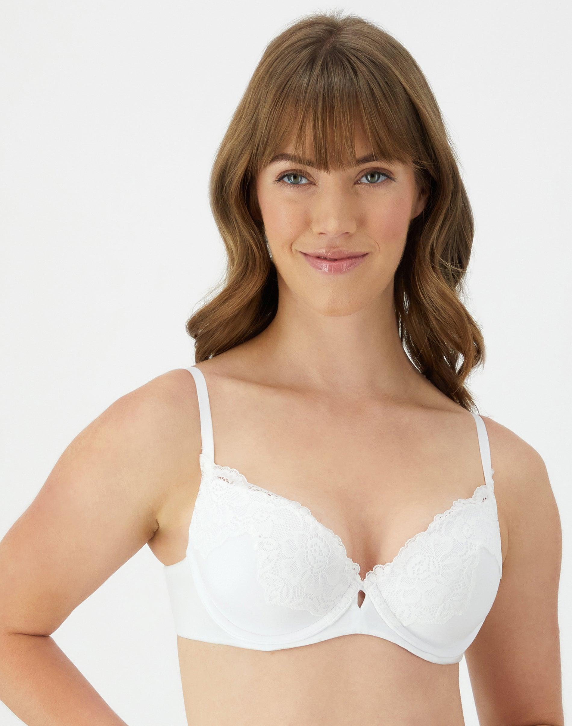 maidenform comfort devotion your lift underwire bra, convertible straps white 32a women's