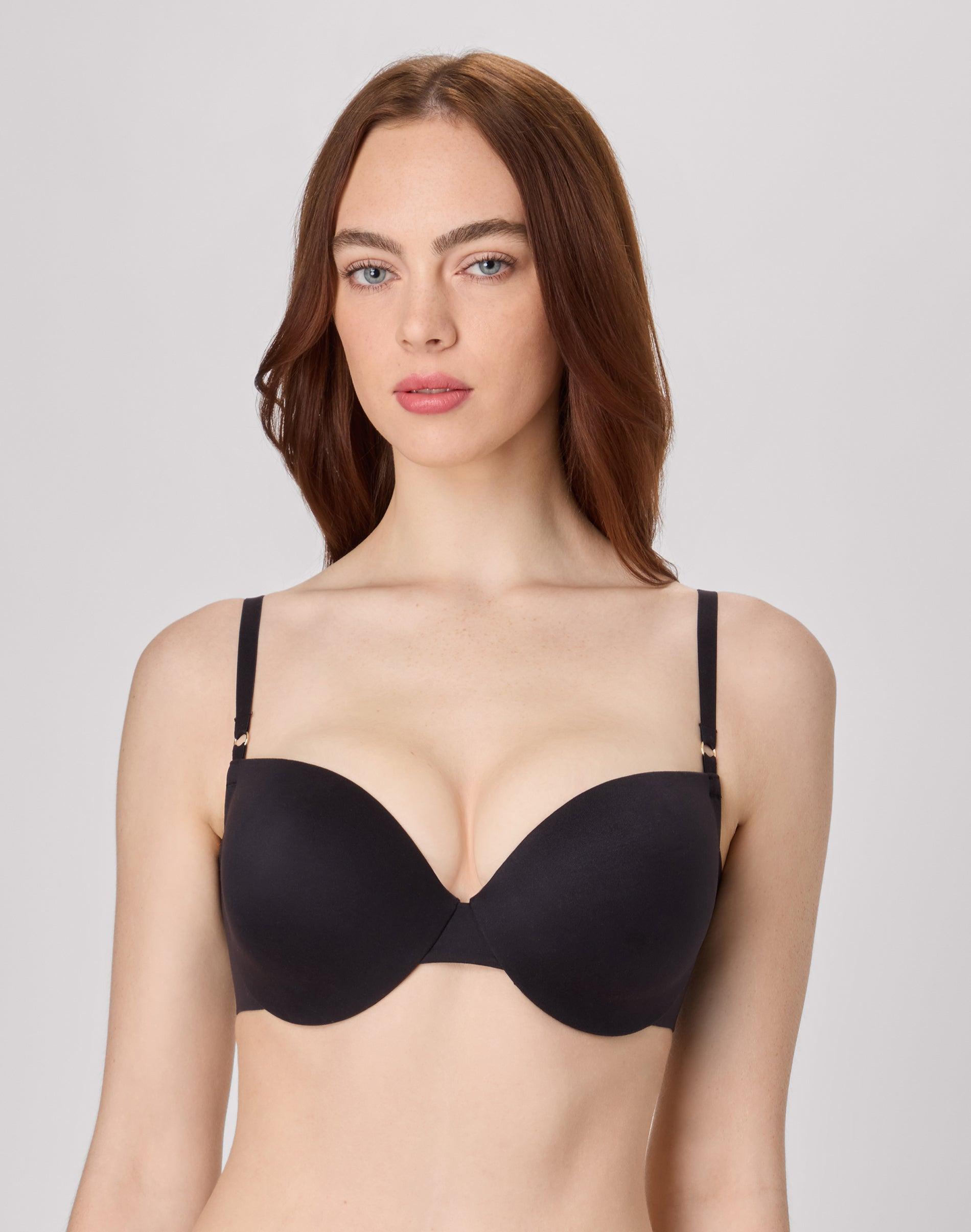 maidenform comfort push-up underwire bra black 34a women's