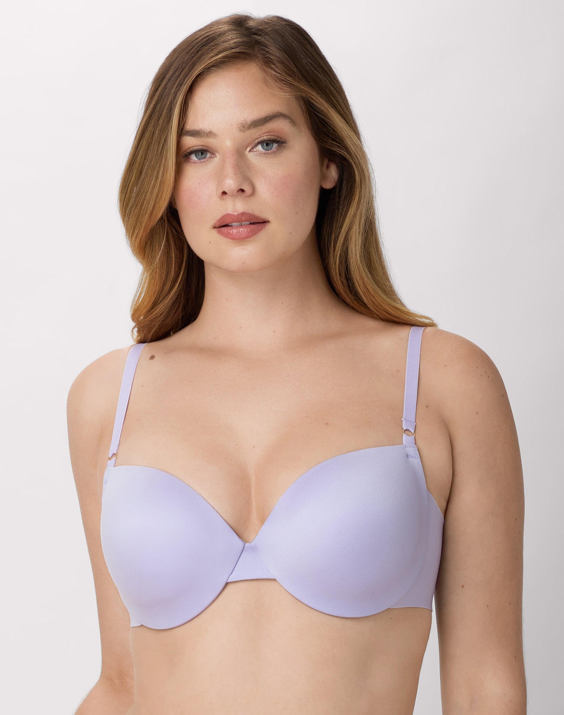 maidenform comfort push-up underwire bra vega violet 34b women's