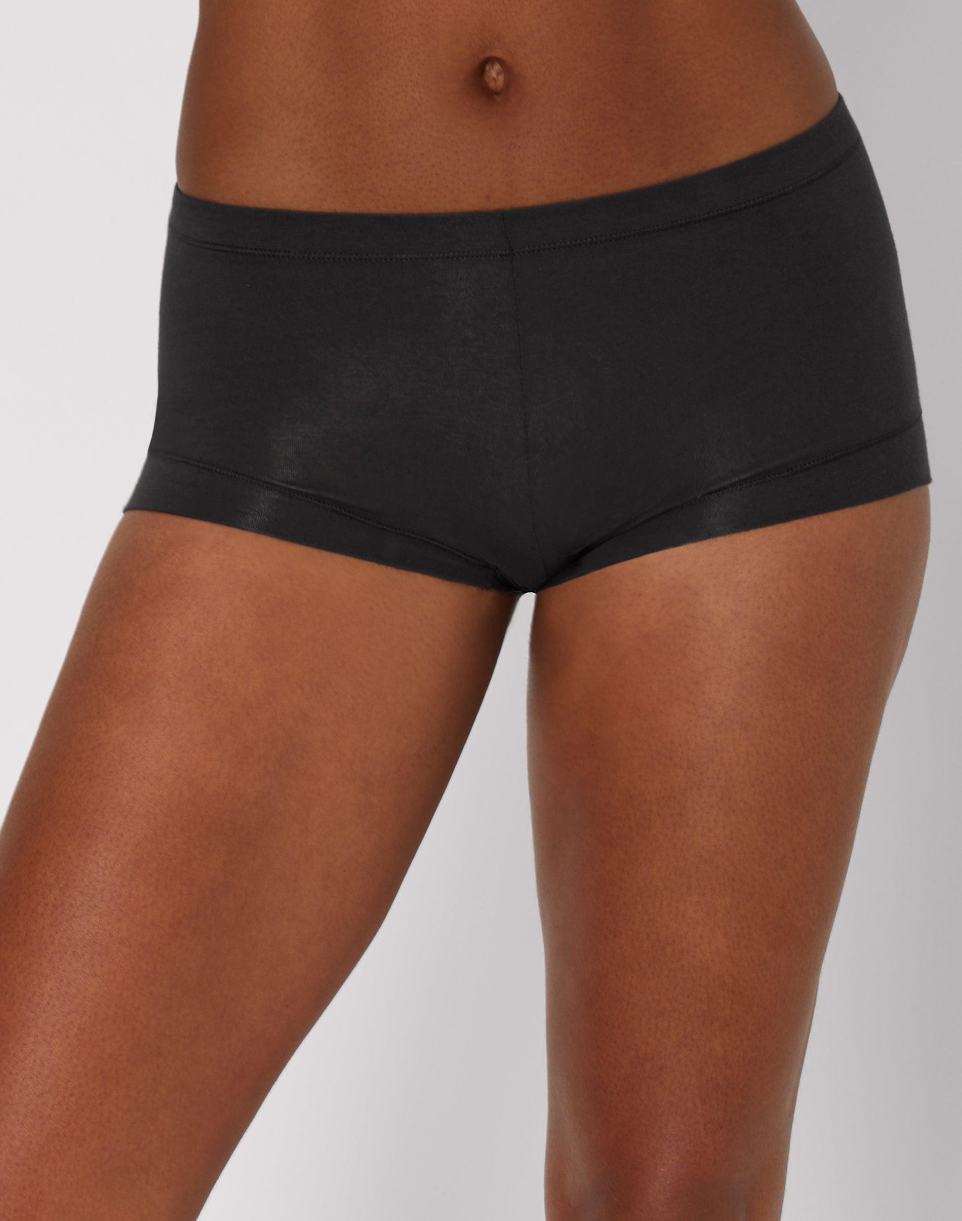 maidenform cotton boyshort underwear black s/5