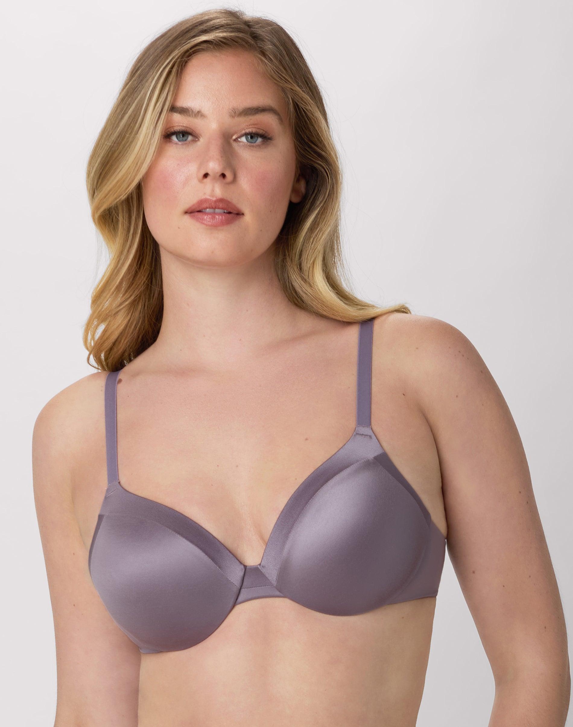 maidenform cushioned underwire bra, comfort devotion, full coverage, convertible perfectly purple 36b women's