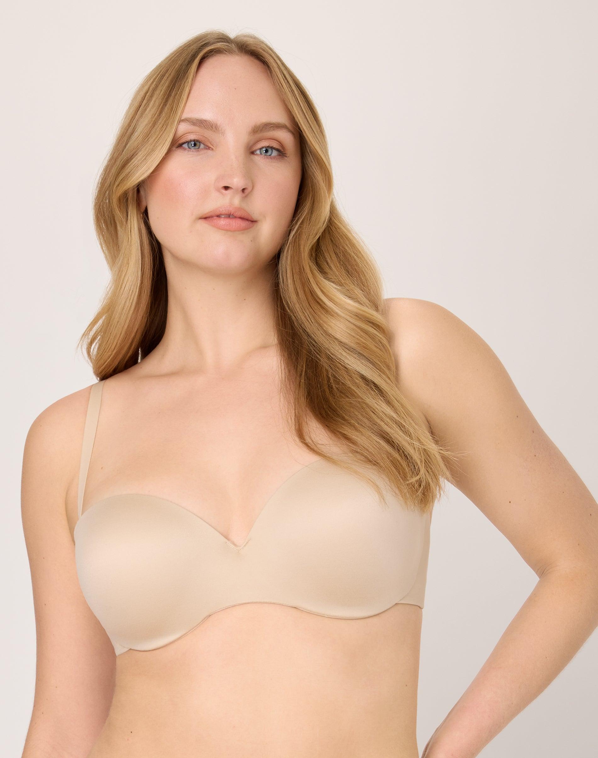 maidenform custom lift strapless underwire bra latte 32a women's