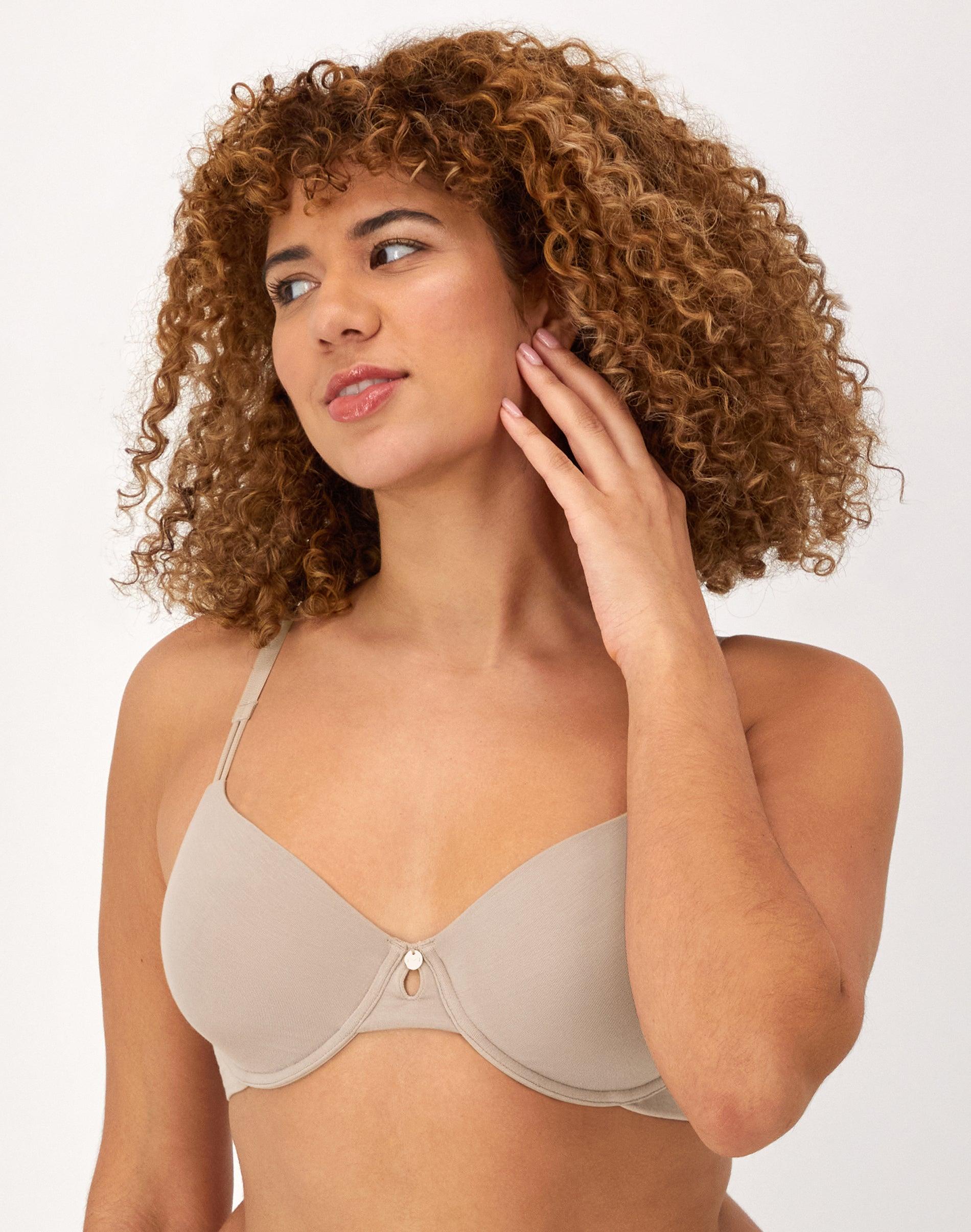 maidenform everyday luxe full coverage underwire t-shirt bra evening blush 34a women's