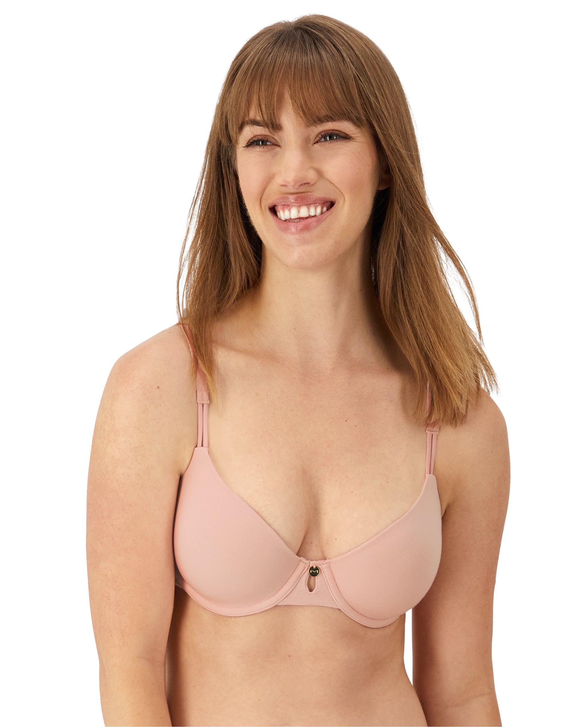 maidenform everyday luxe full coverage underwire t-shirt bra pretty blush 34b women's