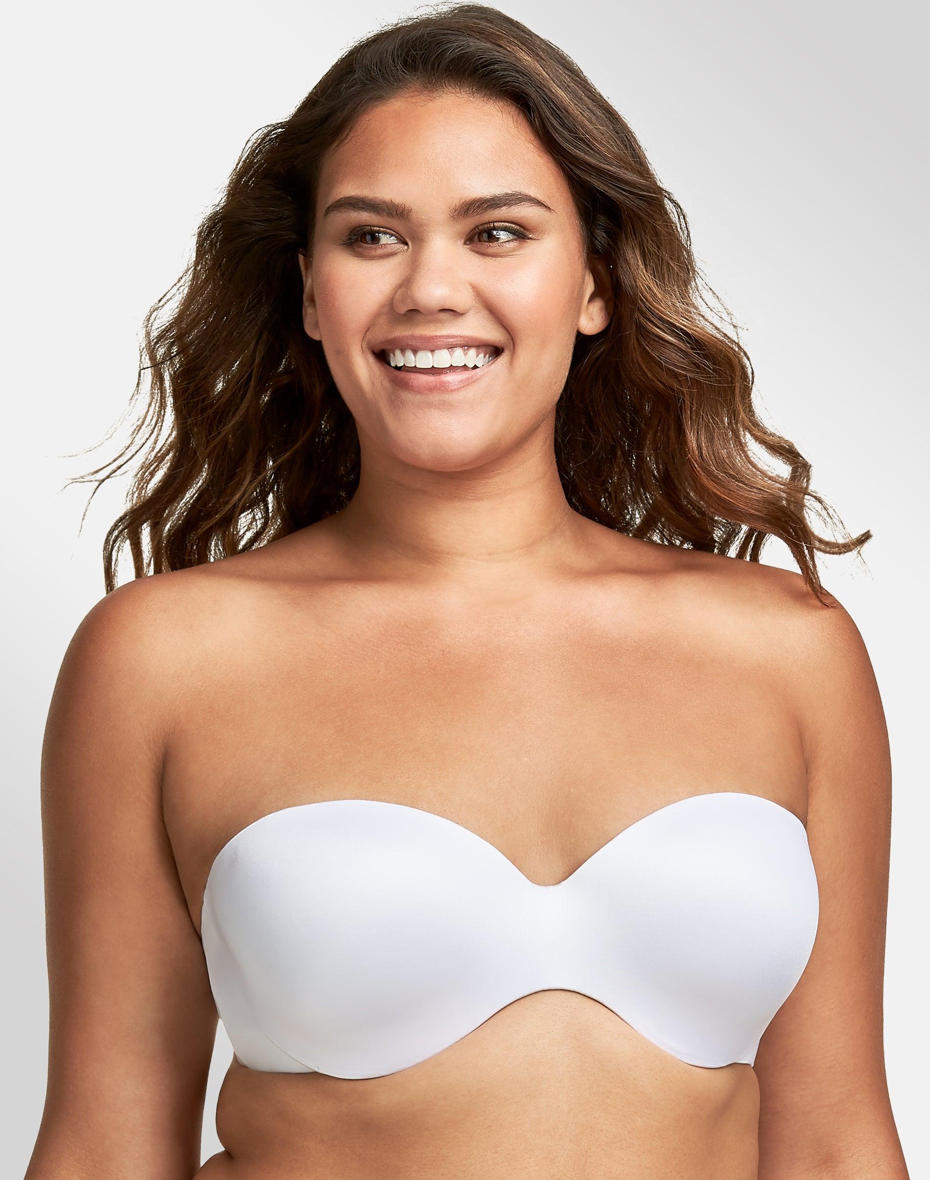 maidenform full coverage strapless underwire bra white 36b women's