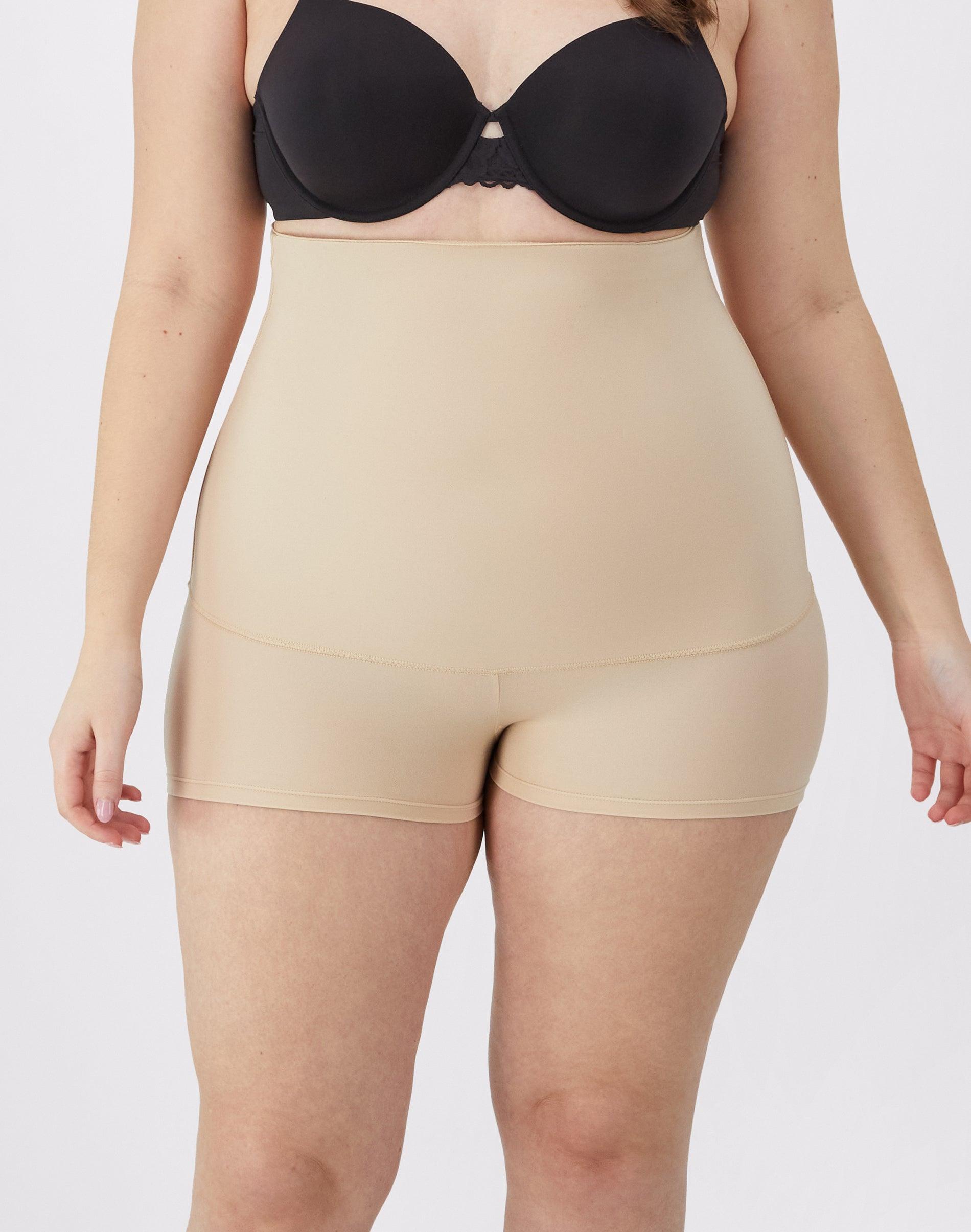 maidenform high-waist boyshort shapewear latte lift s