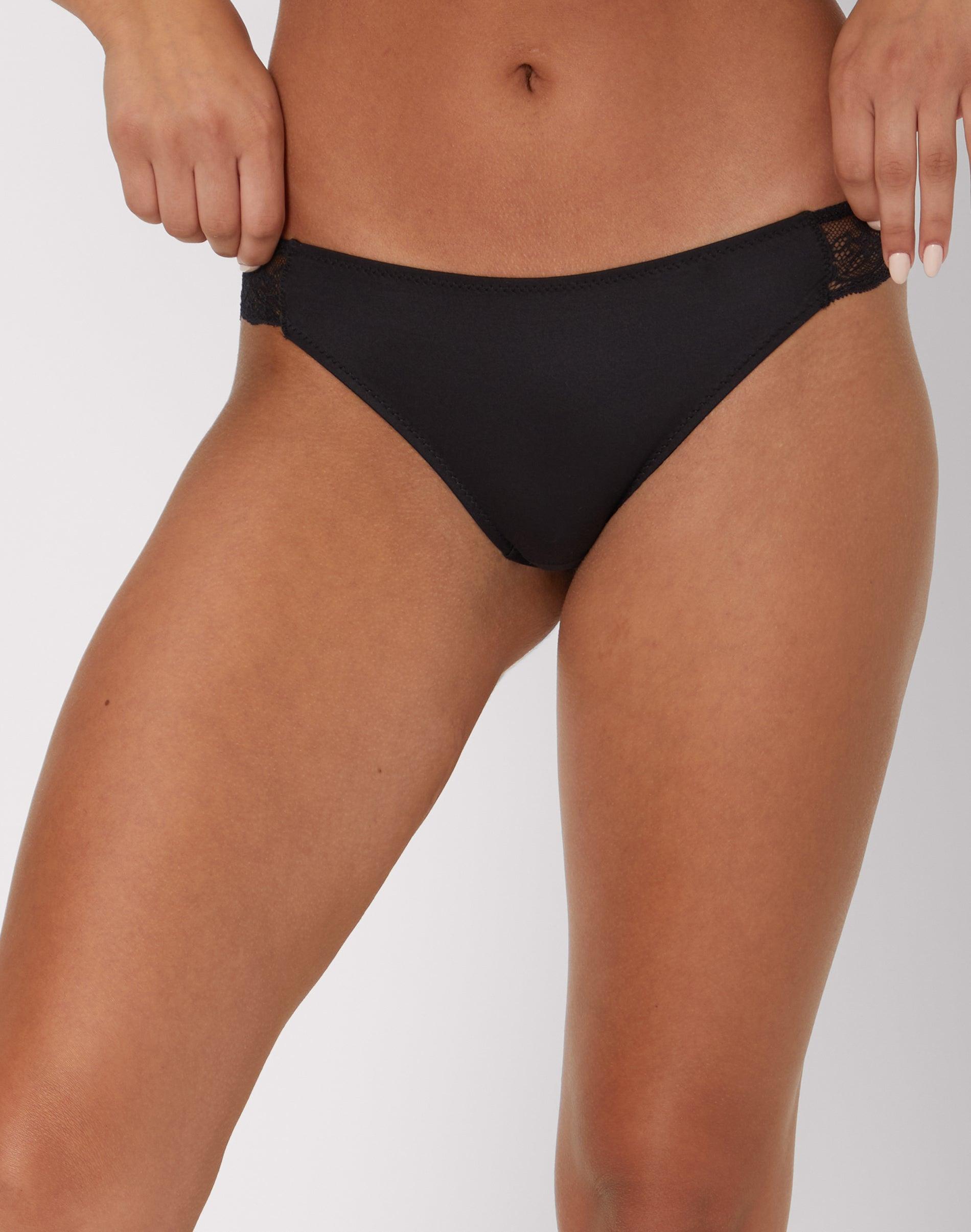 maidenform lace back tanga underwear black 5 women's