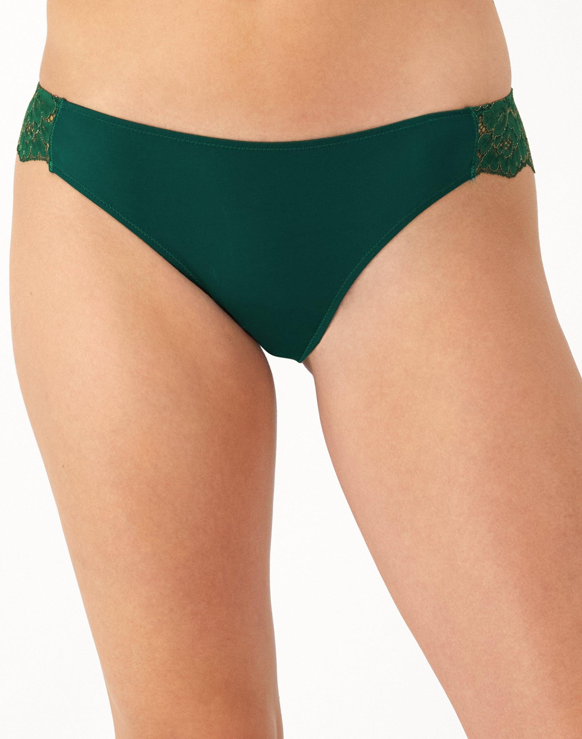 maidenform lace back tanga underwear instant teal w/rose gold 5 women's