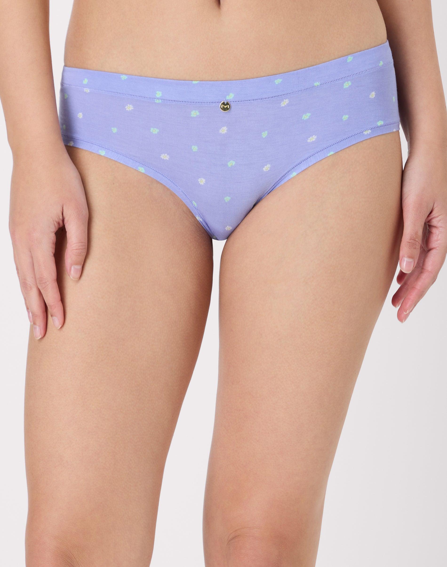 maidenform low-rise cheeky hipster blue beyond dotted ditsy print s women's