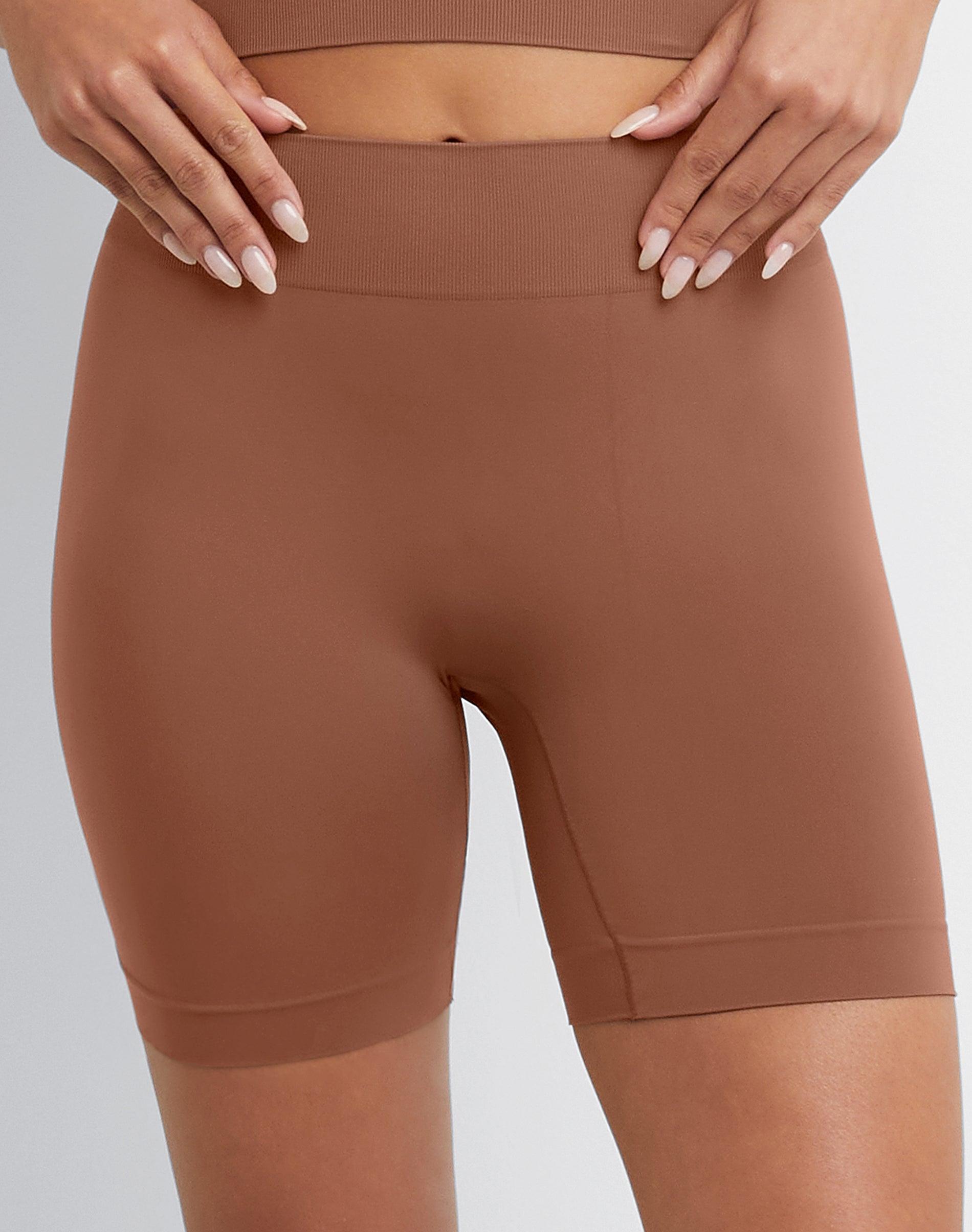 maidenform m smoothing seamless shorty bronzed chestnut s women's