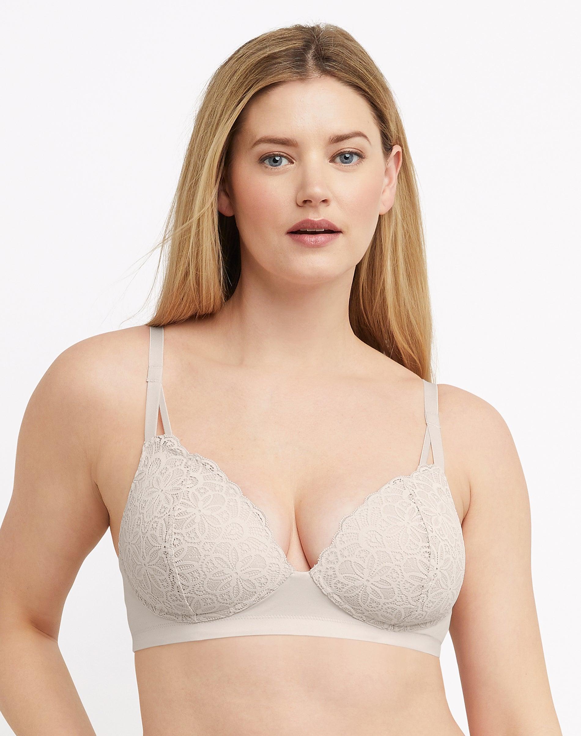 maidenform m soft support wireless bralette sandshell s women's