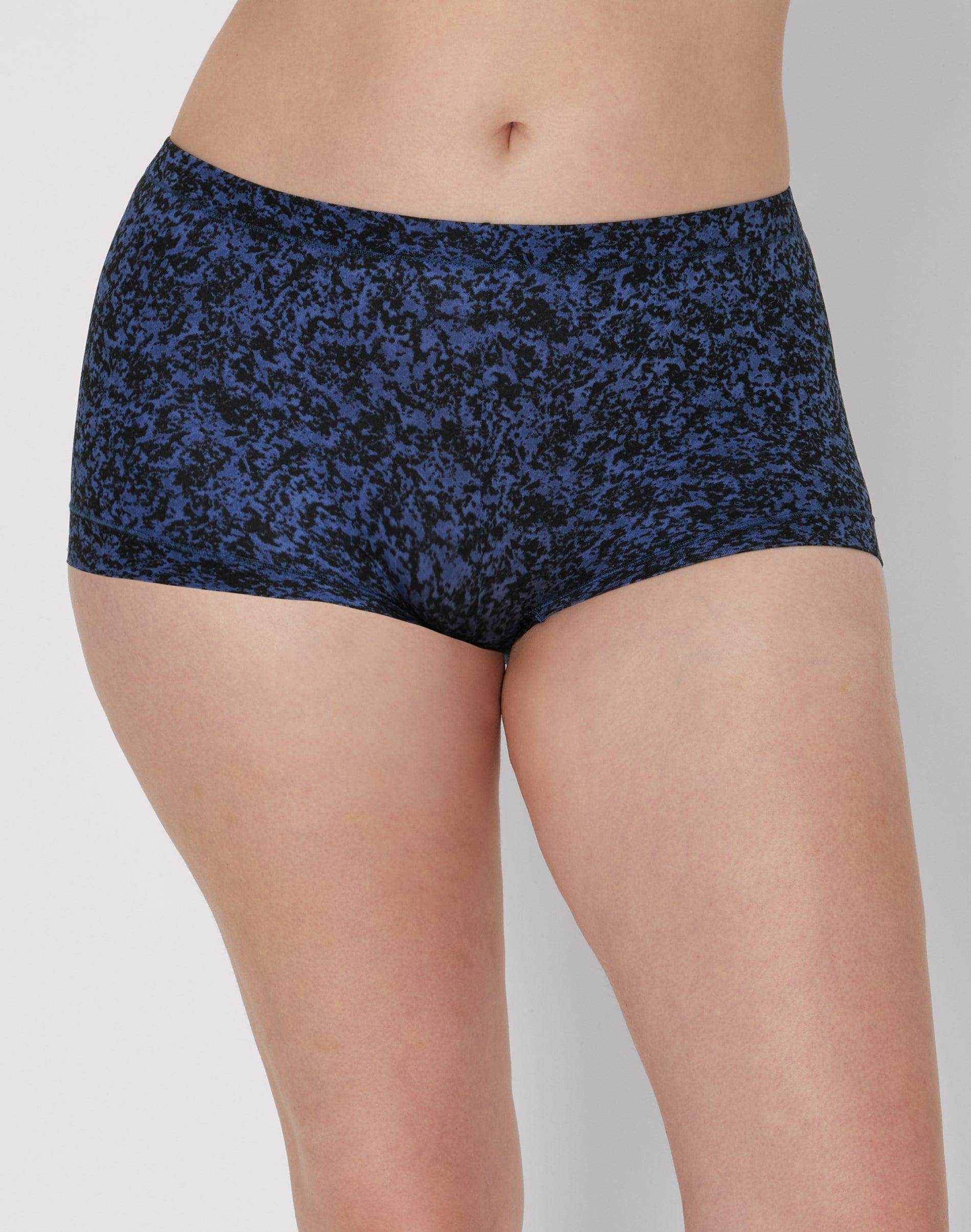 maidenform microfiber boyshort underwear black ink texture print 5