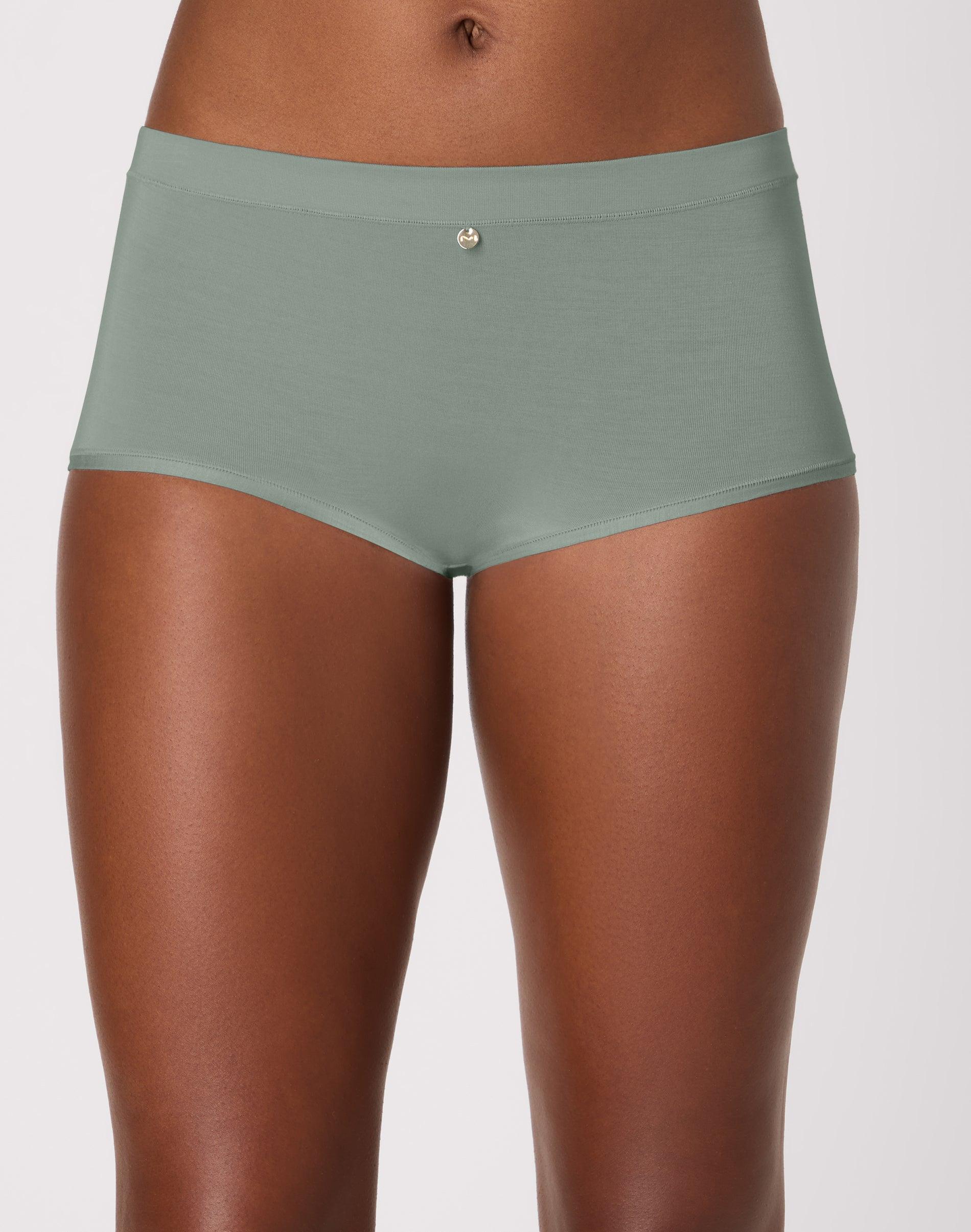maidenform mid-rise boyshort underwear pewter green s