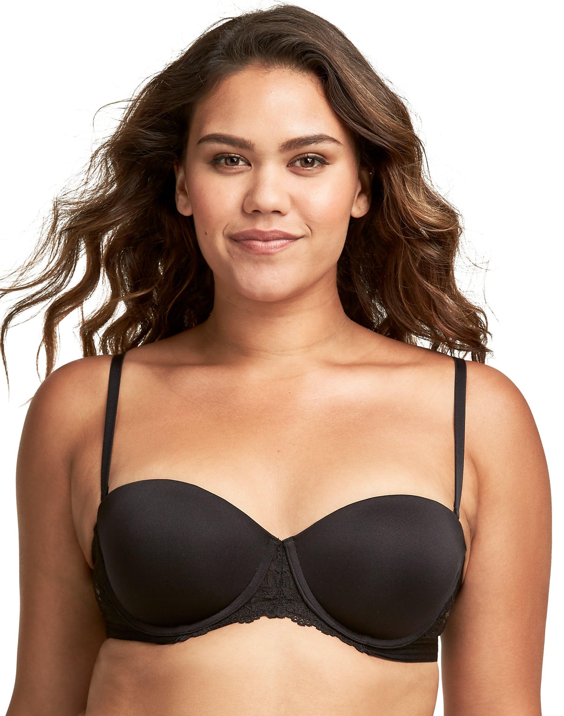 maidenform multiway push-up strapless bra black 34a women's
