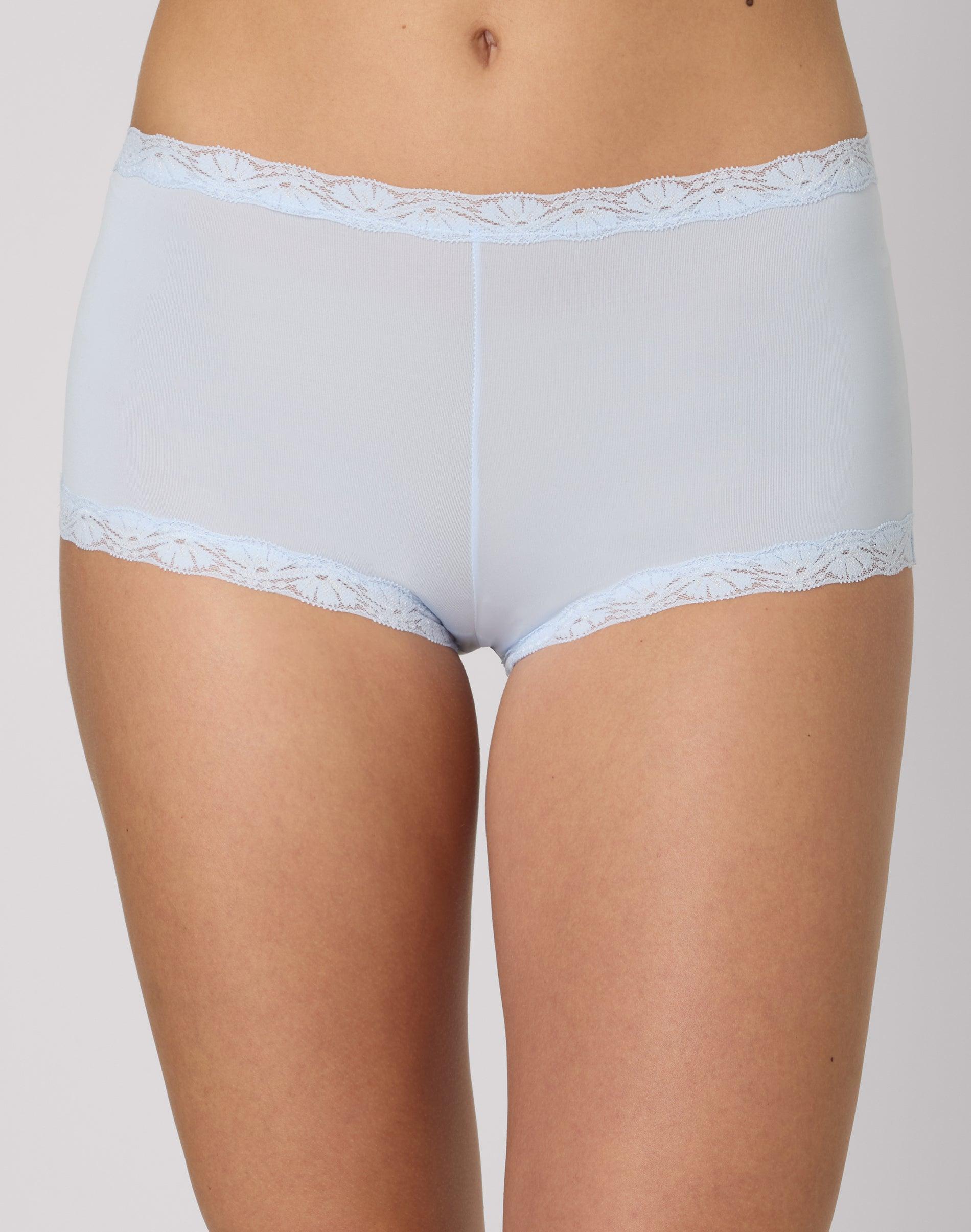 maidenform one fab fit microfiber boyshort underwear with lace collage blue 5