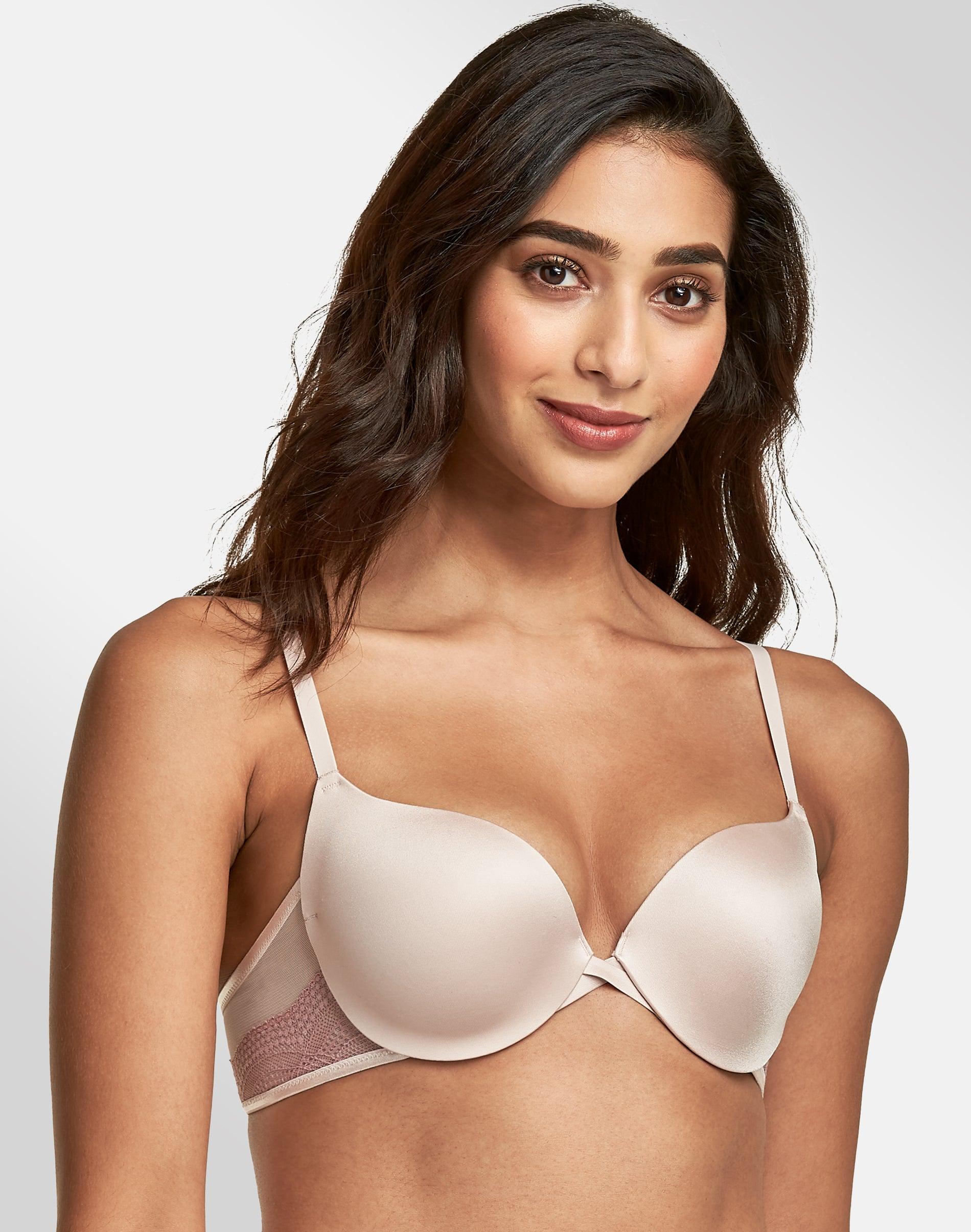 maidenform push up & in underwire push-up bra sandshell w/honey blush beige 32a women's