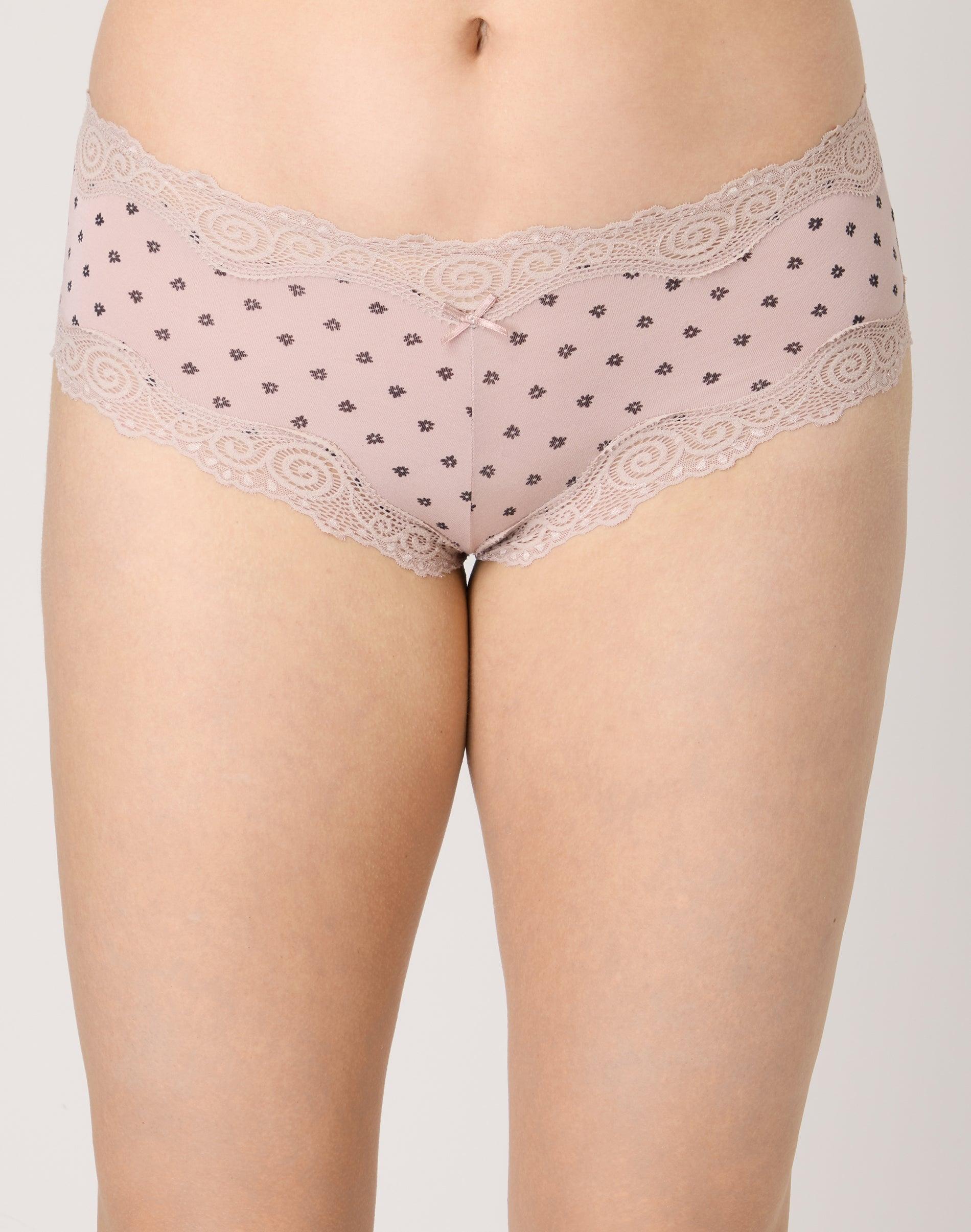 maidenform scalloped lace trim cheeky hipster eve blsh daisy dot prt 5 women's