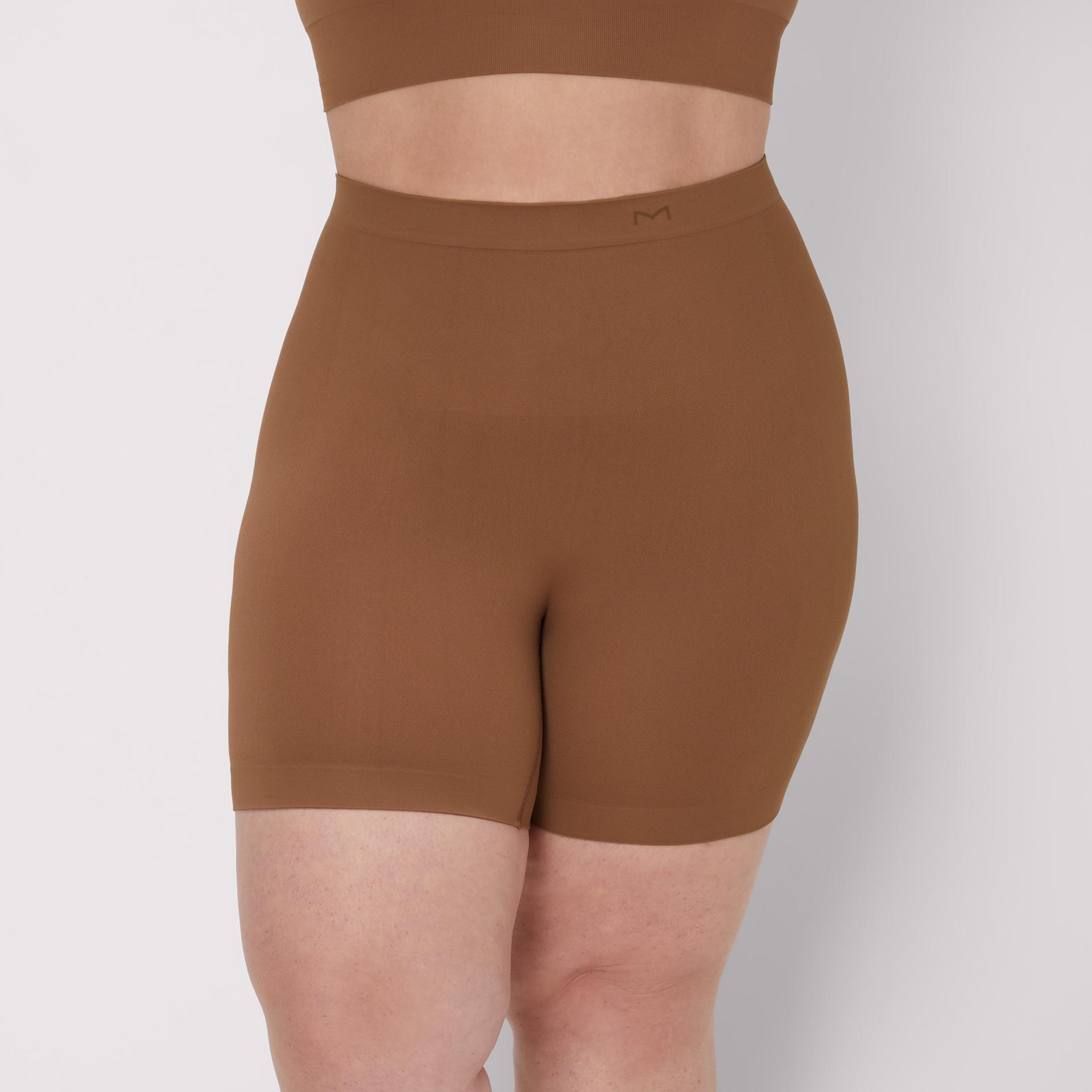 maidenform seamless tummy control shapewear thigh slimmer bronzed chestnut s women's