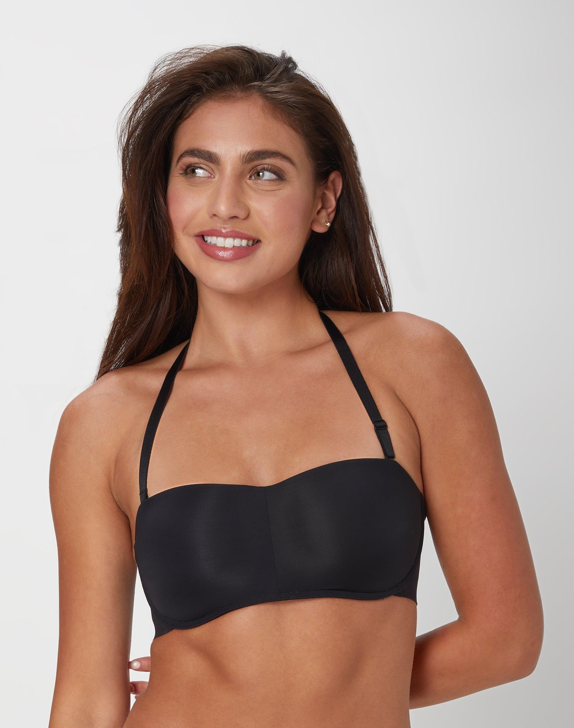maidenform strapless bra with stay-put tech, wireless (plus size available) black s women's
