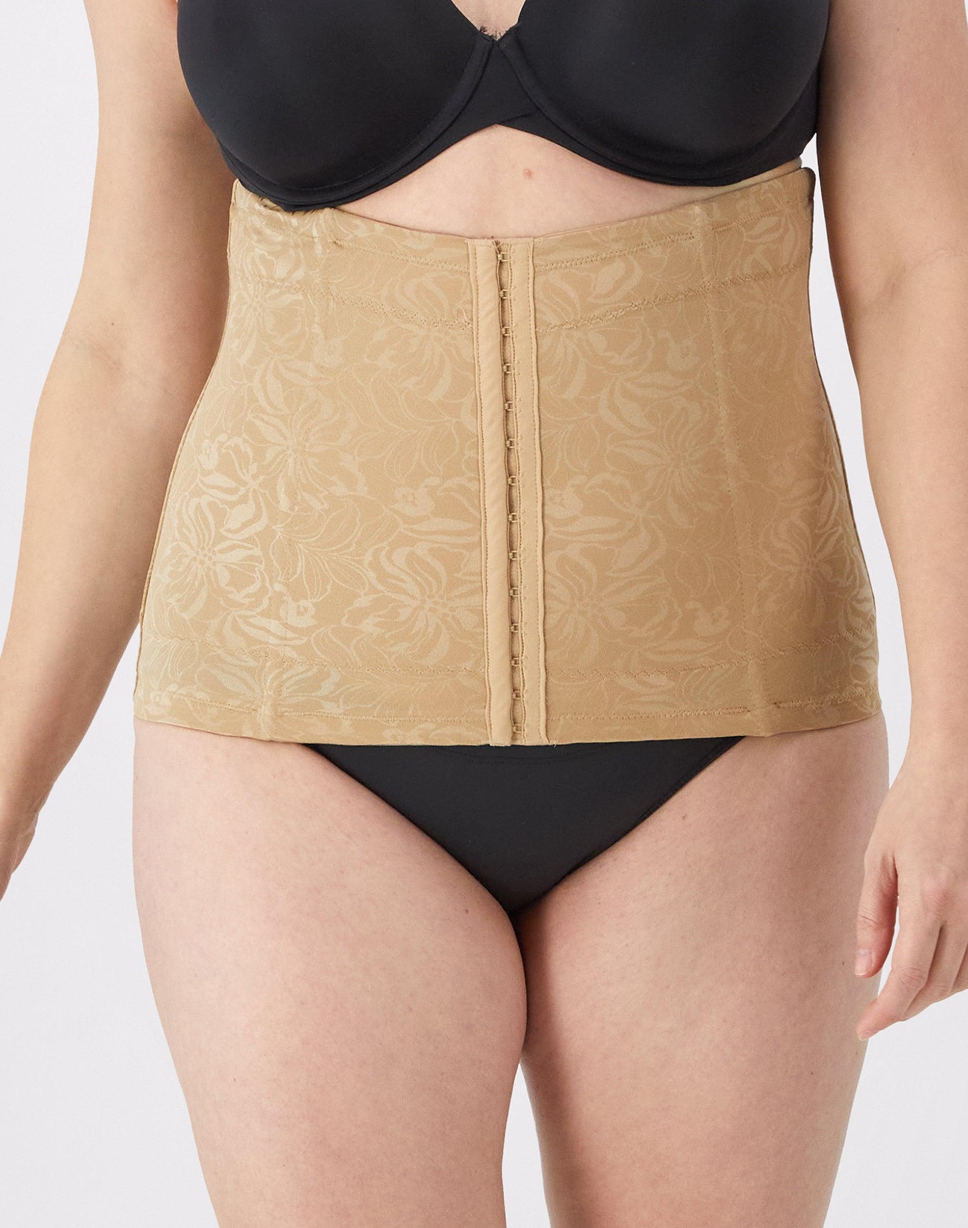 maidenform tummy control shapewear waist trainer, ultra-firm body beige s women's