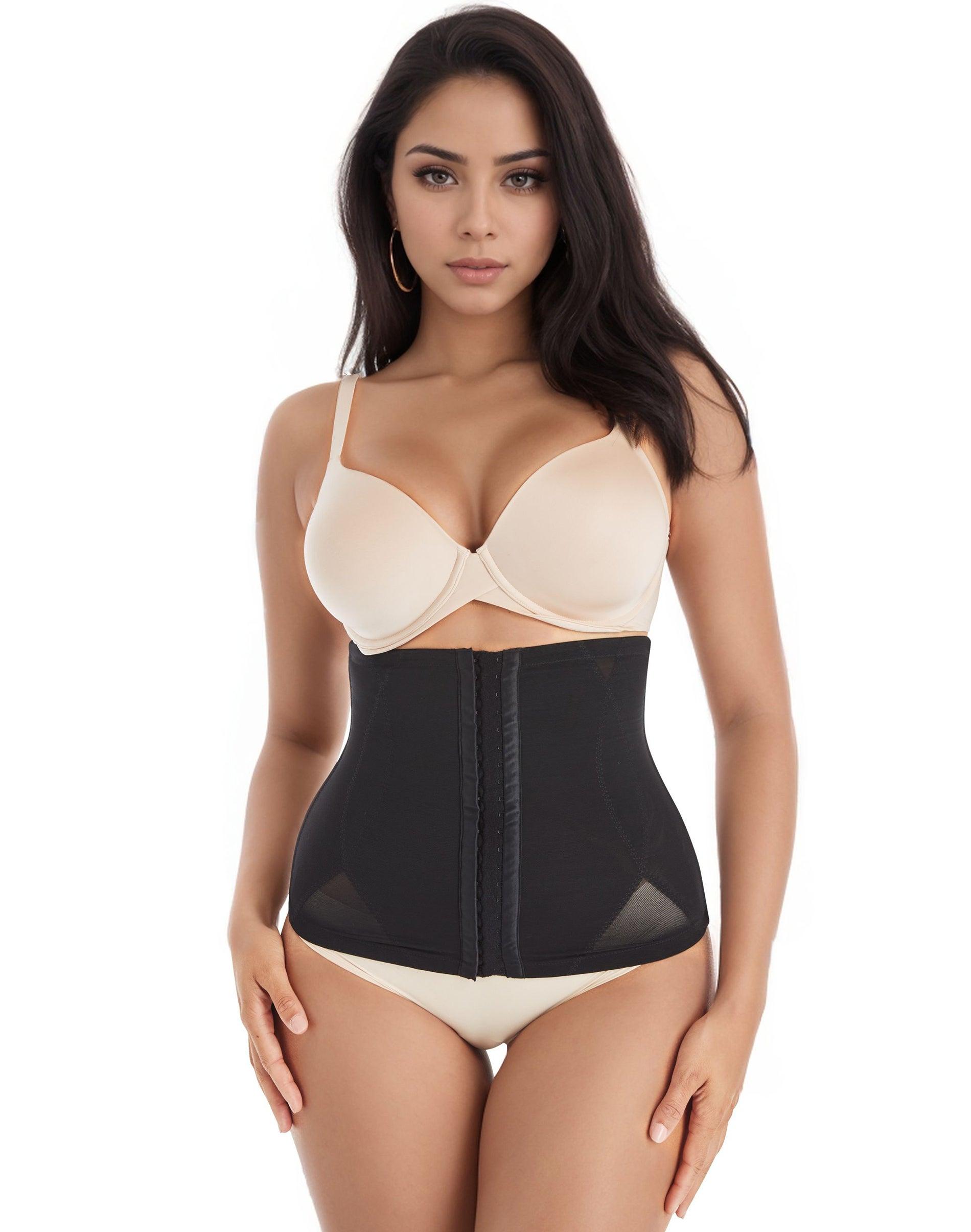 maidenform voluptuosa shapewear waist trainer, tummy control, fajas body shaper for an hourglass figure black s women's