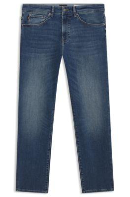 maine regular-fit jeans in blue super-stretch denim- dark blue men's jeans