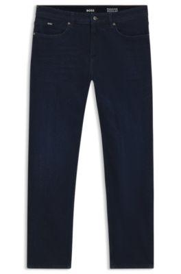 maine regular-fit jeans in dark-blue super-soft denim- dark blue men's jeans