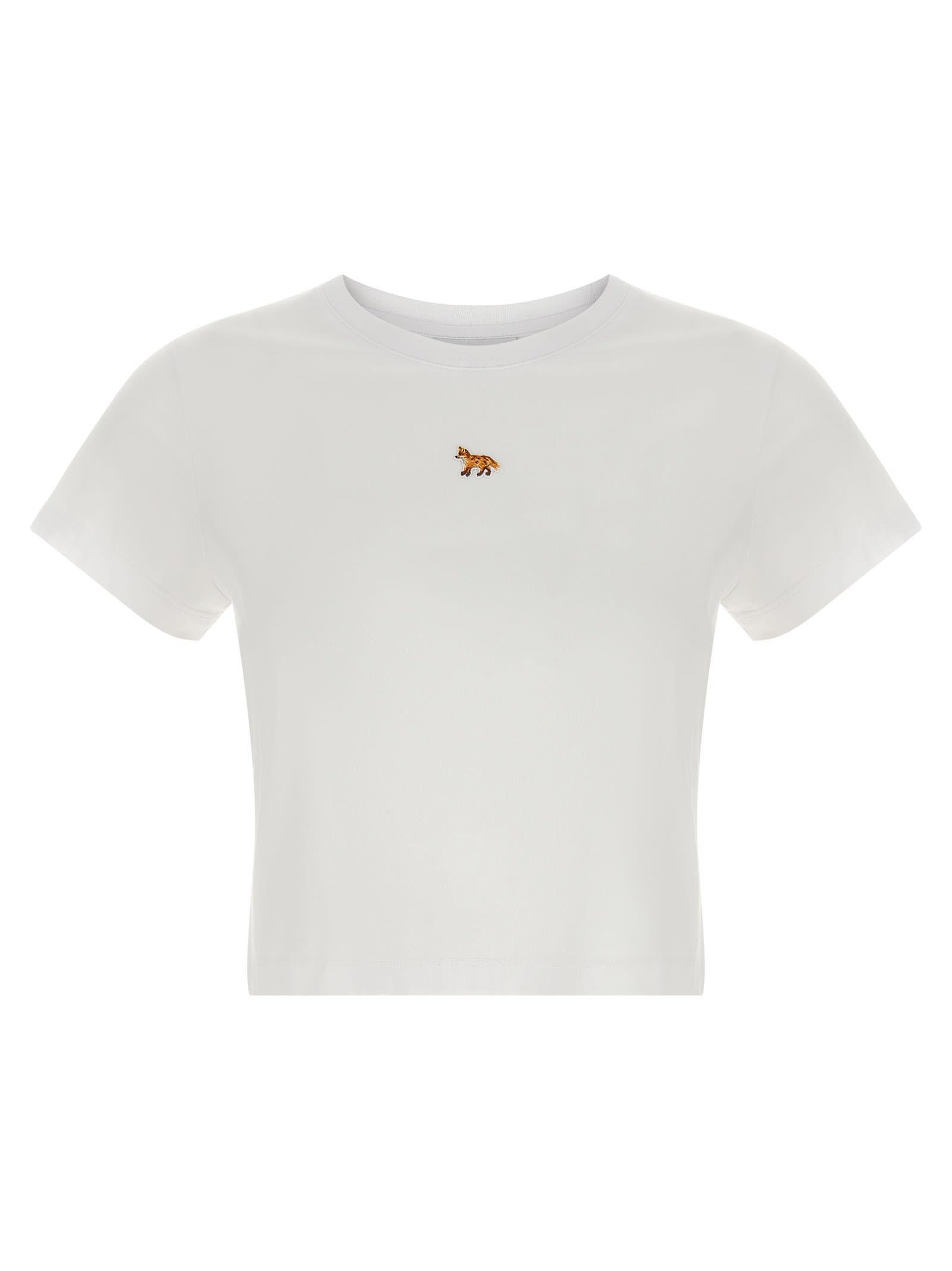 maison kitsuné baby fox cropped t-shirt