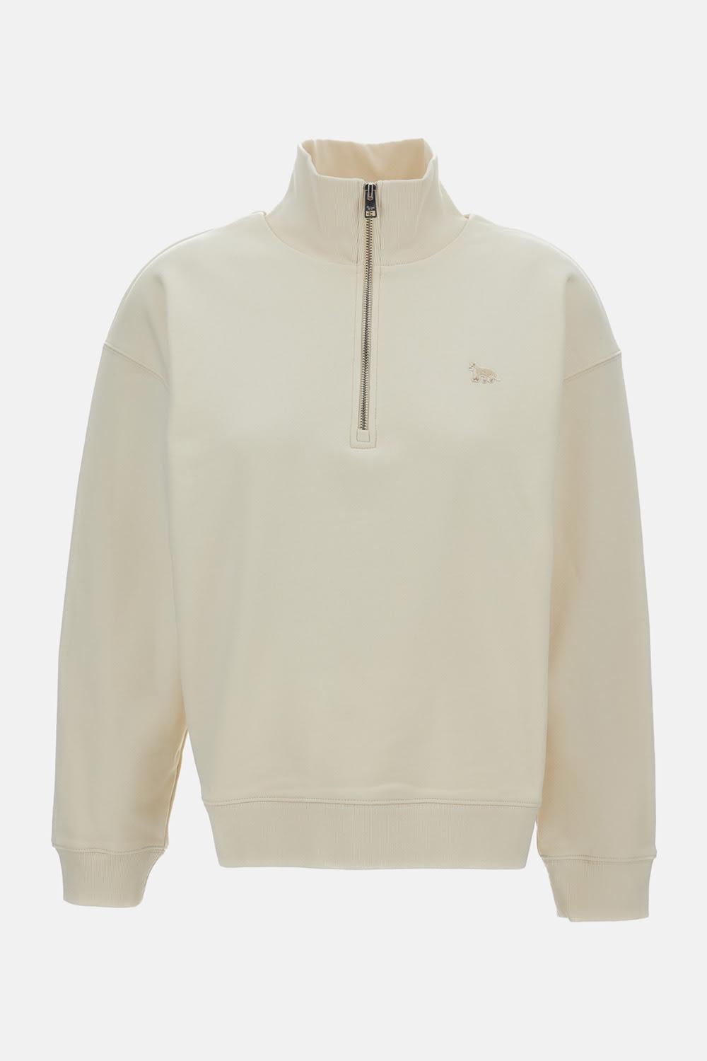 maison kitsuné baby fox half-zip sweatshirt