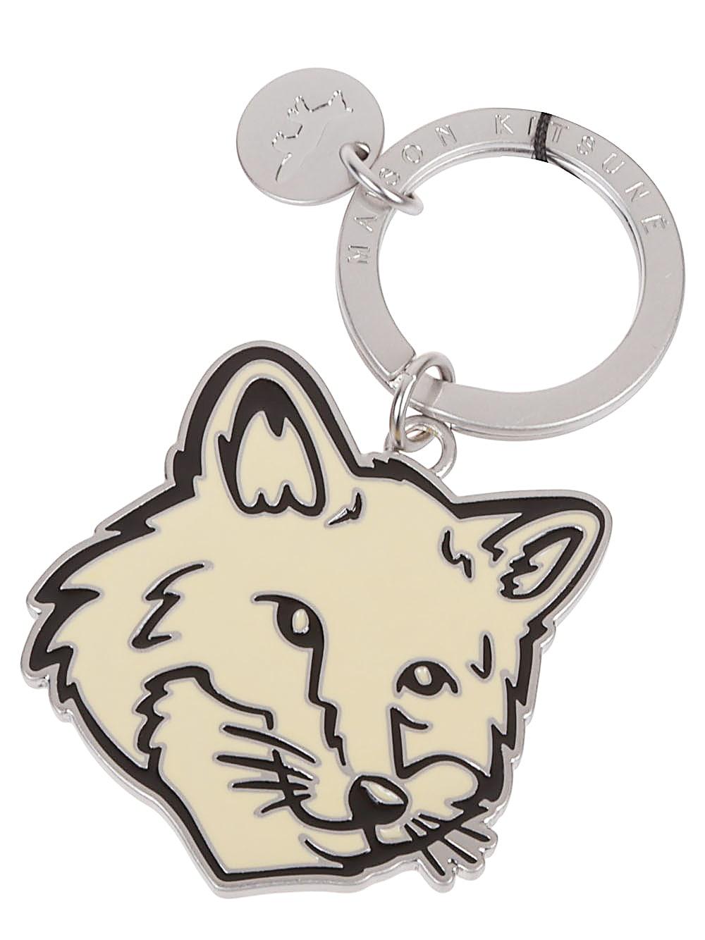 maison kitsuné bold fox head keyring