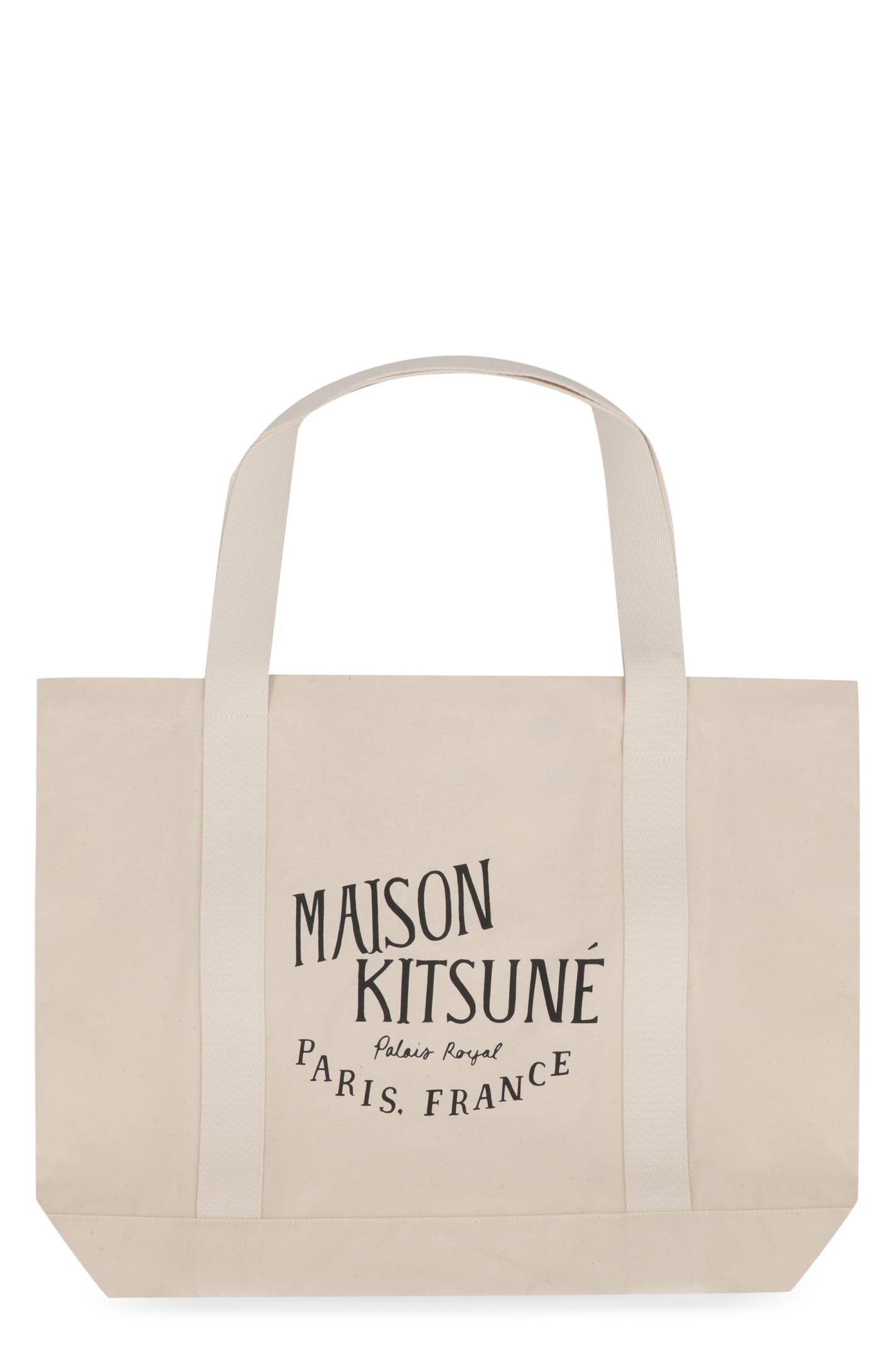 maison kitsuné canvas tote bag
