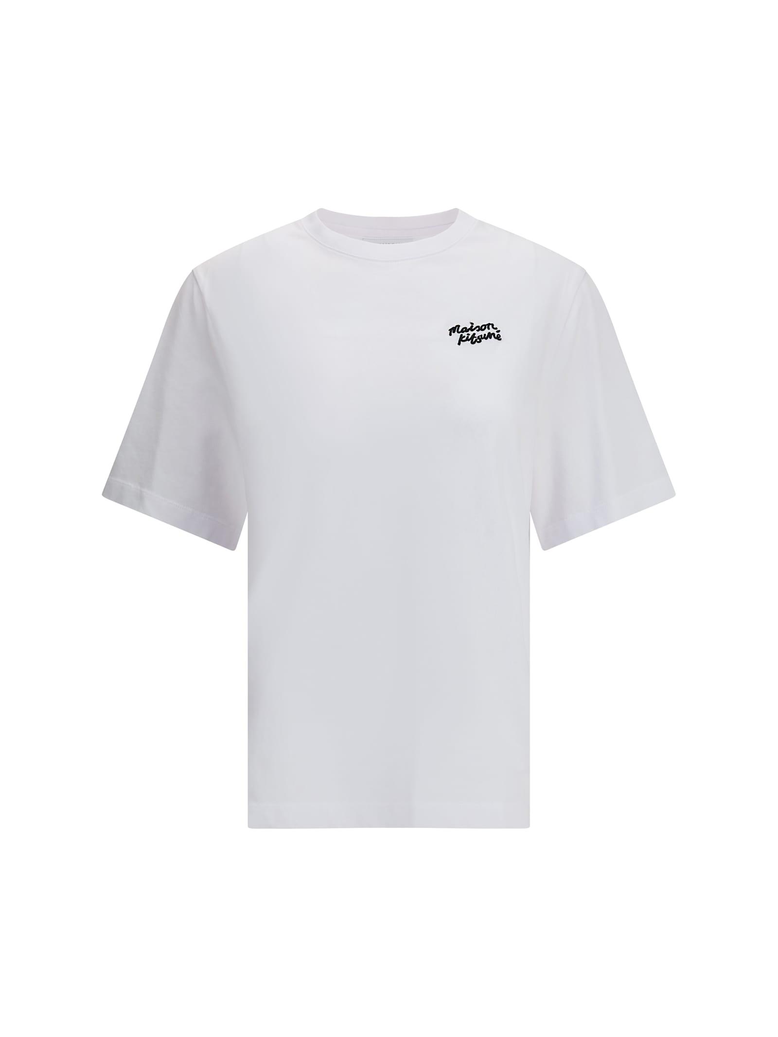 maison kitsuné contrast logo t-shirt