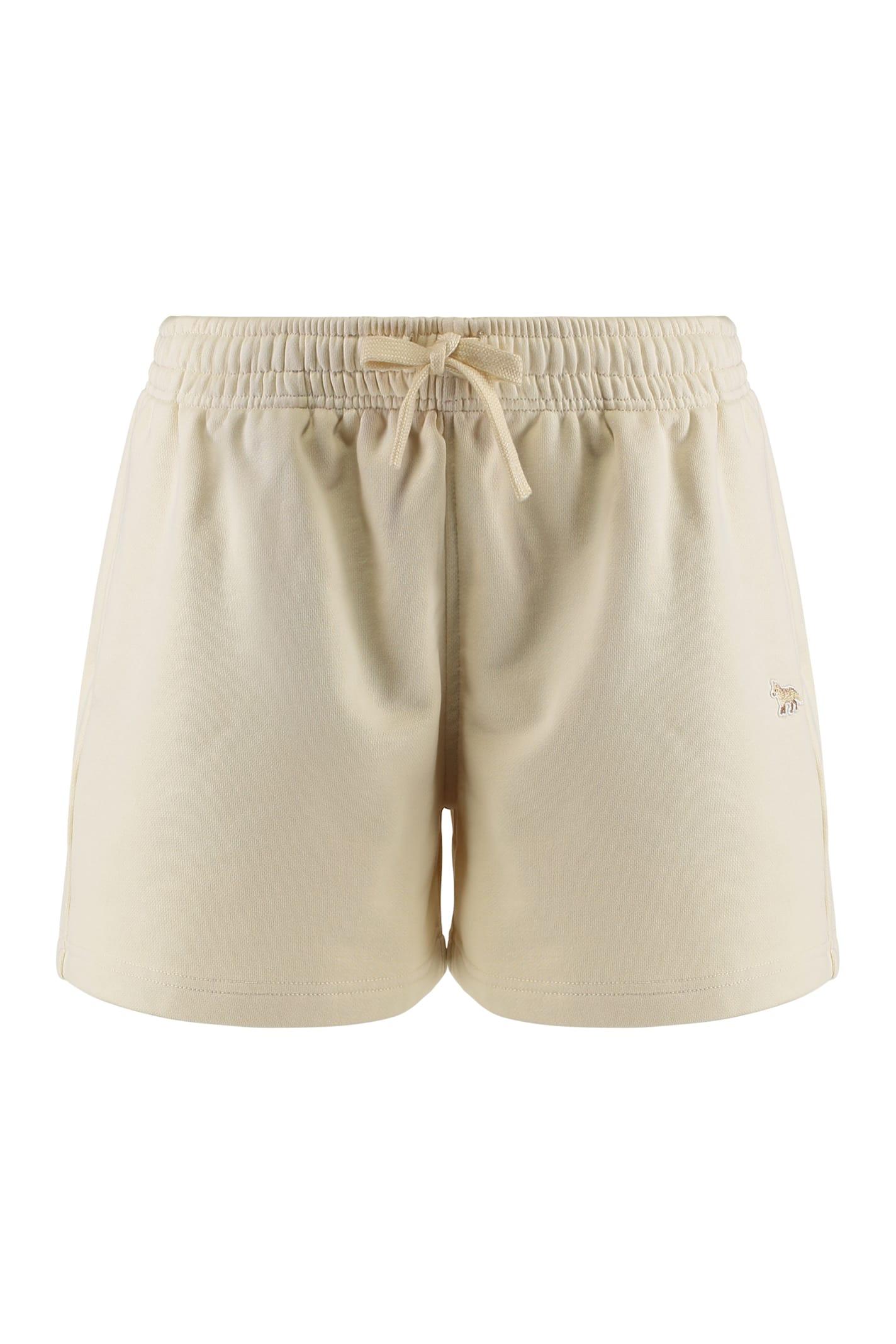 maison kitsuné cotton shorts