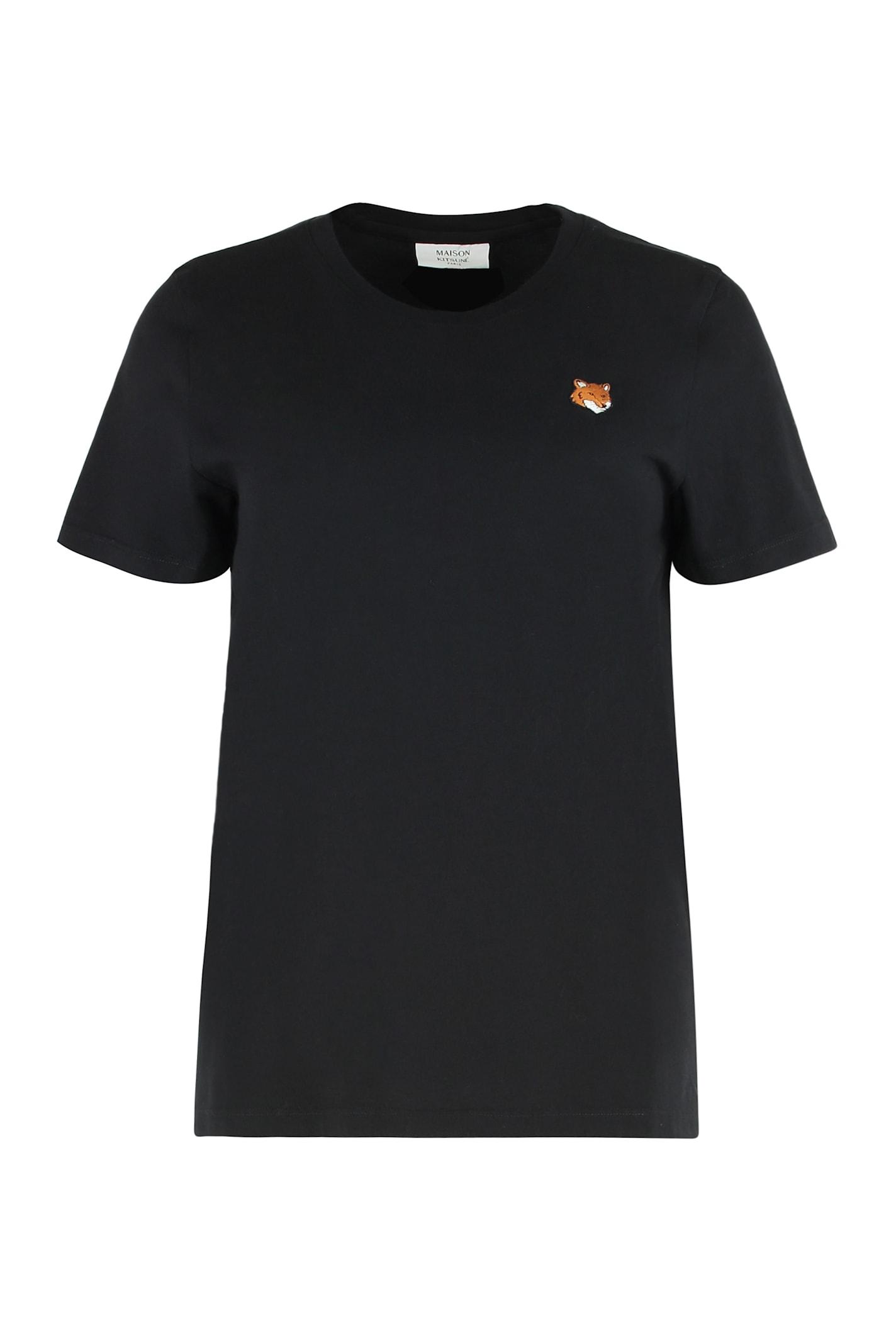 maison kitsuné crew neck t-shirt in cotton