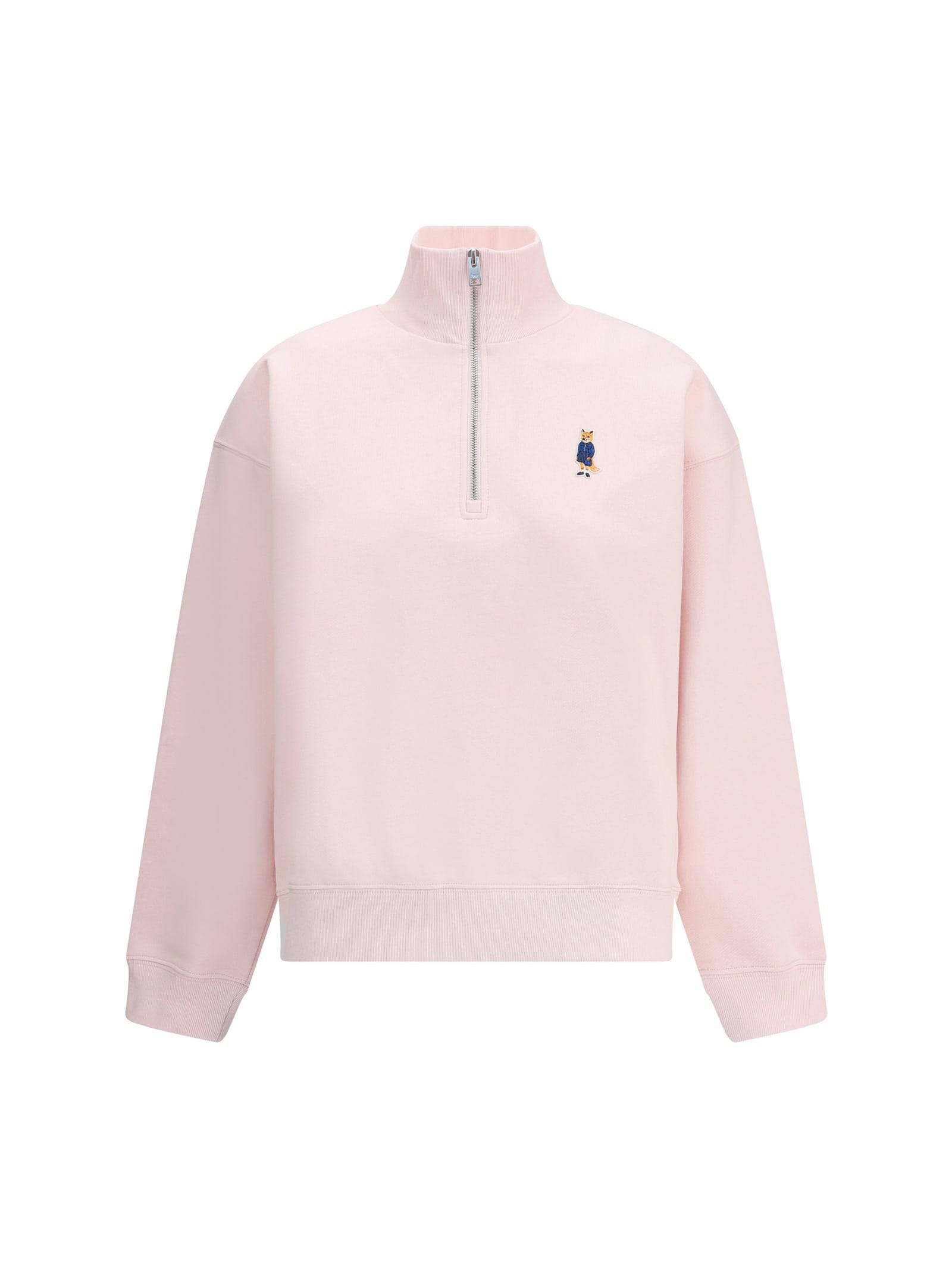 maison kitsuné dressed fox high neck and zip sweatshirt