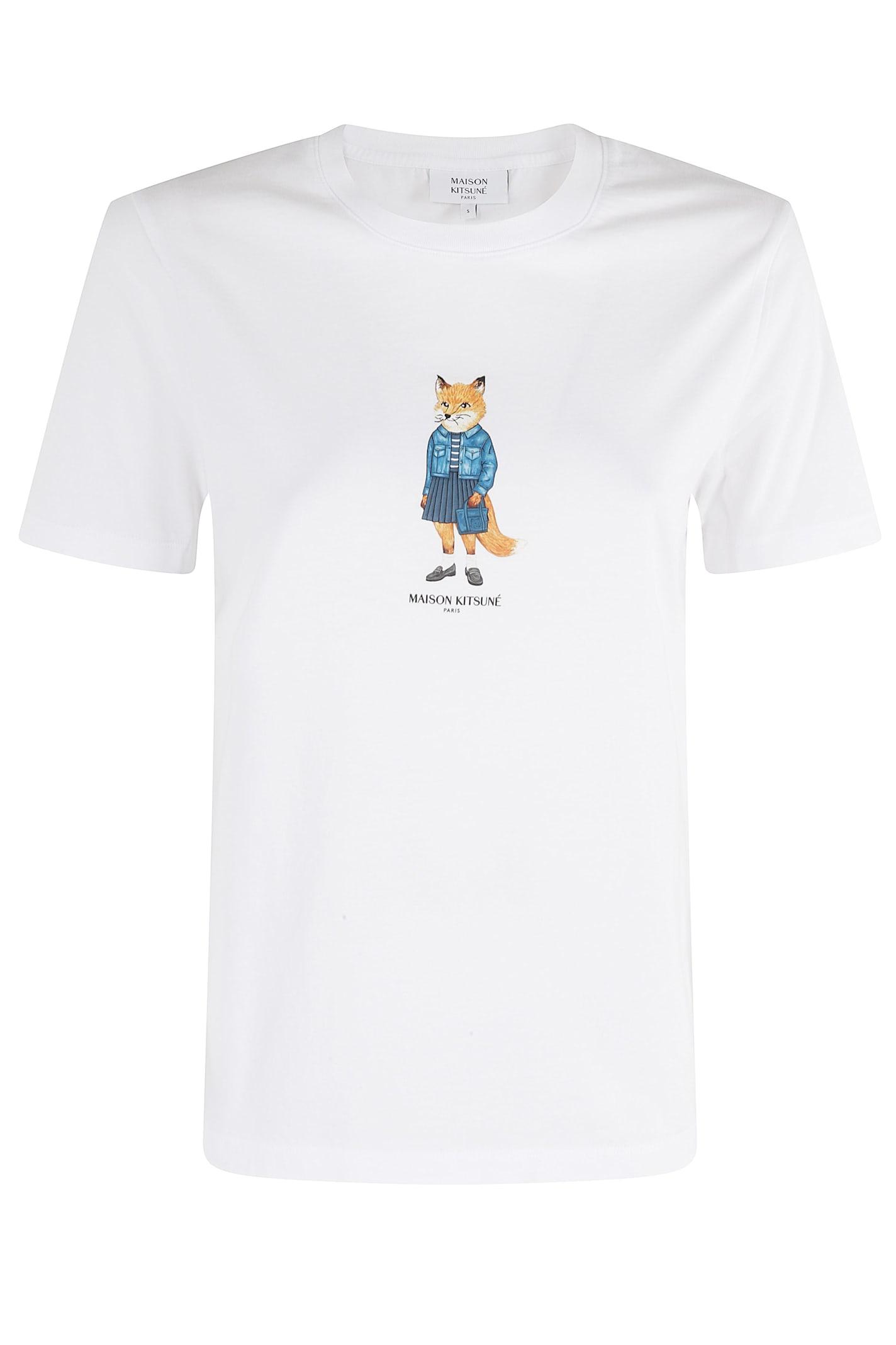 maison kitsuné dressed fox regular tee-shirt