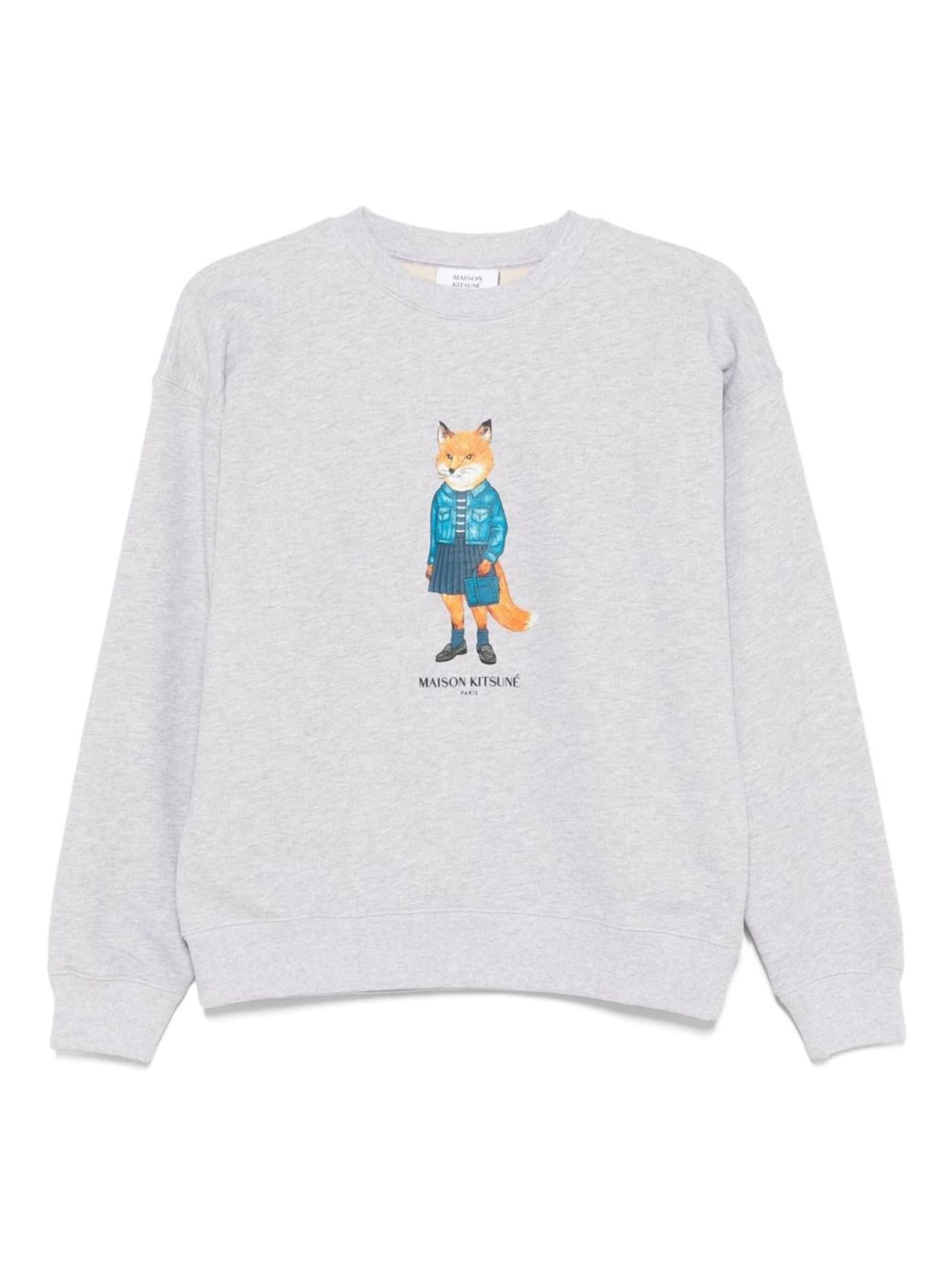 maison kitsuné dressed fox sweatshirt