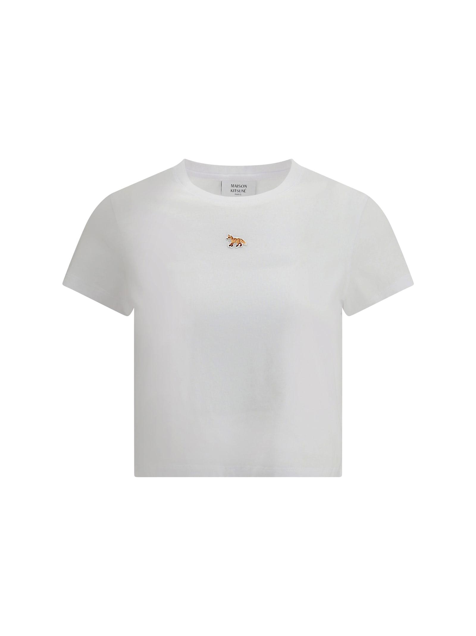 maison kitsuné fox baby crop t-shirt