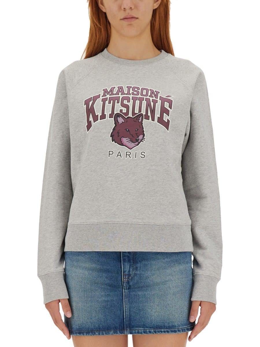 maison kitsuné fox campus sweatshirt