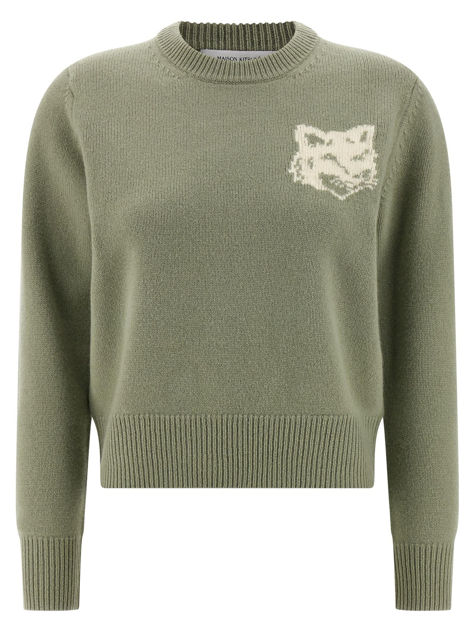 maison kitsuné fox head sweater