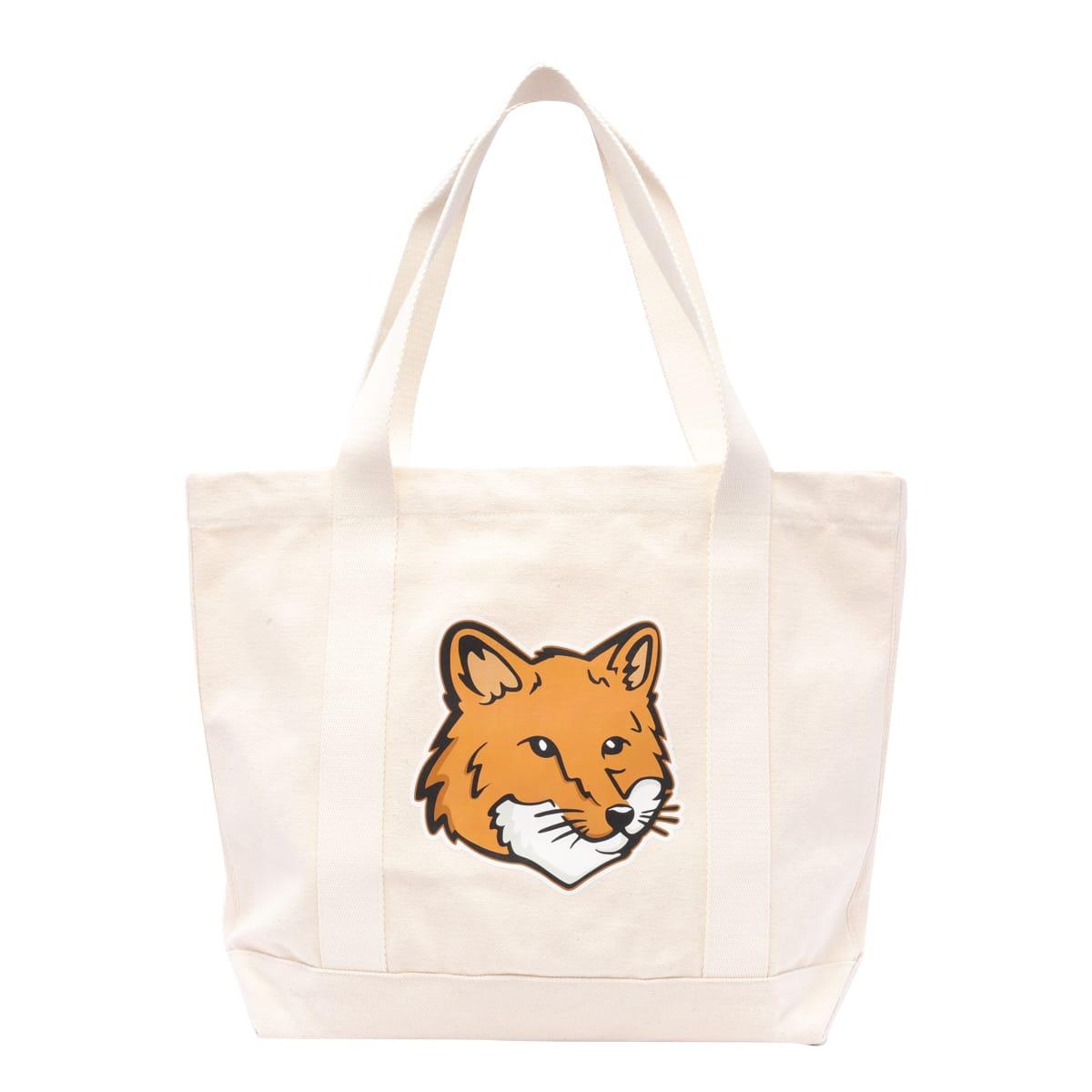 maison kitsuné fox head tote bag