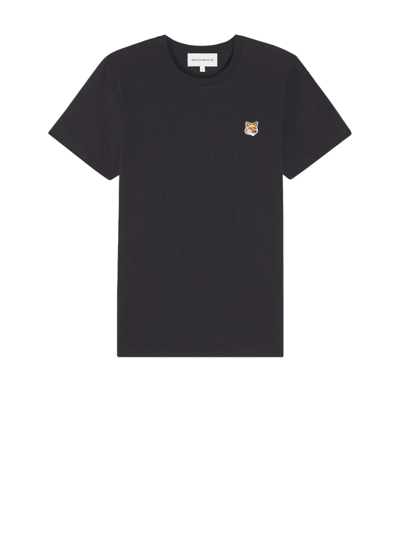 maison kitsuné maison kitsune t-shirts and polos black